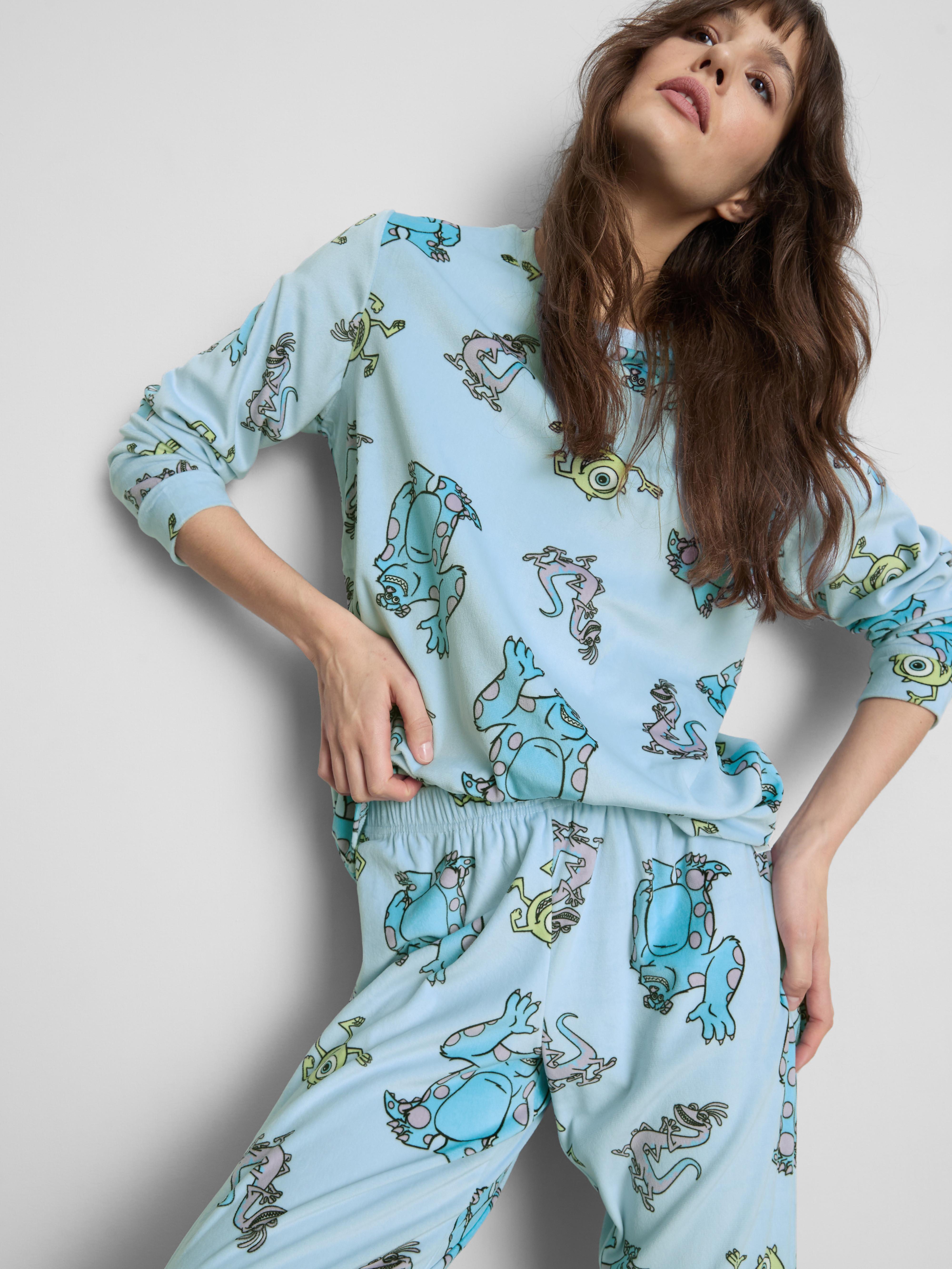 Women's Light Blue Disney Pixar’s Monsters Inc. Plush Pajamas