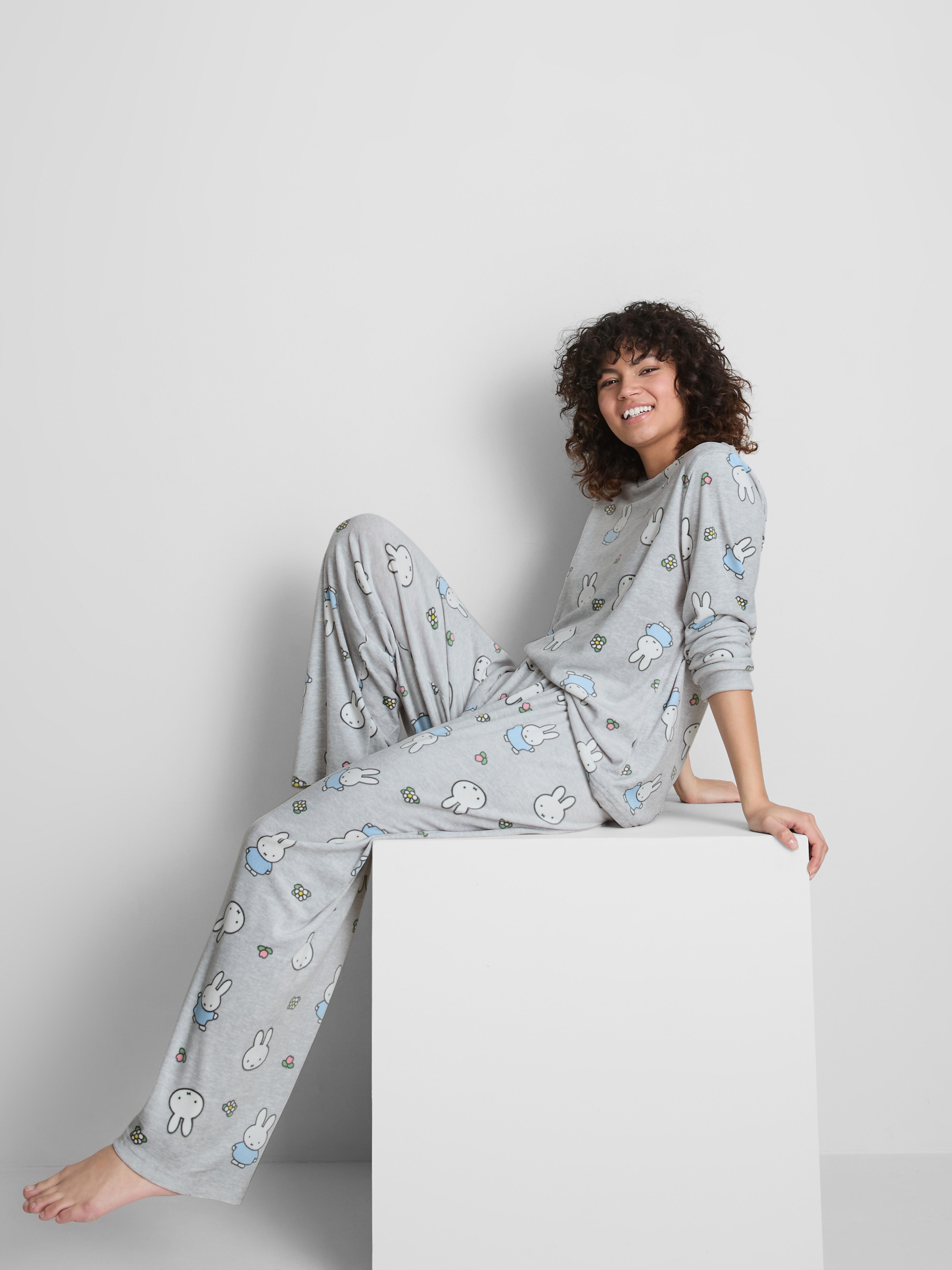 Women's Gray Heather Miffy Cozy Pajamas