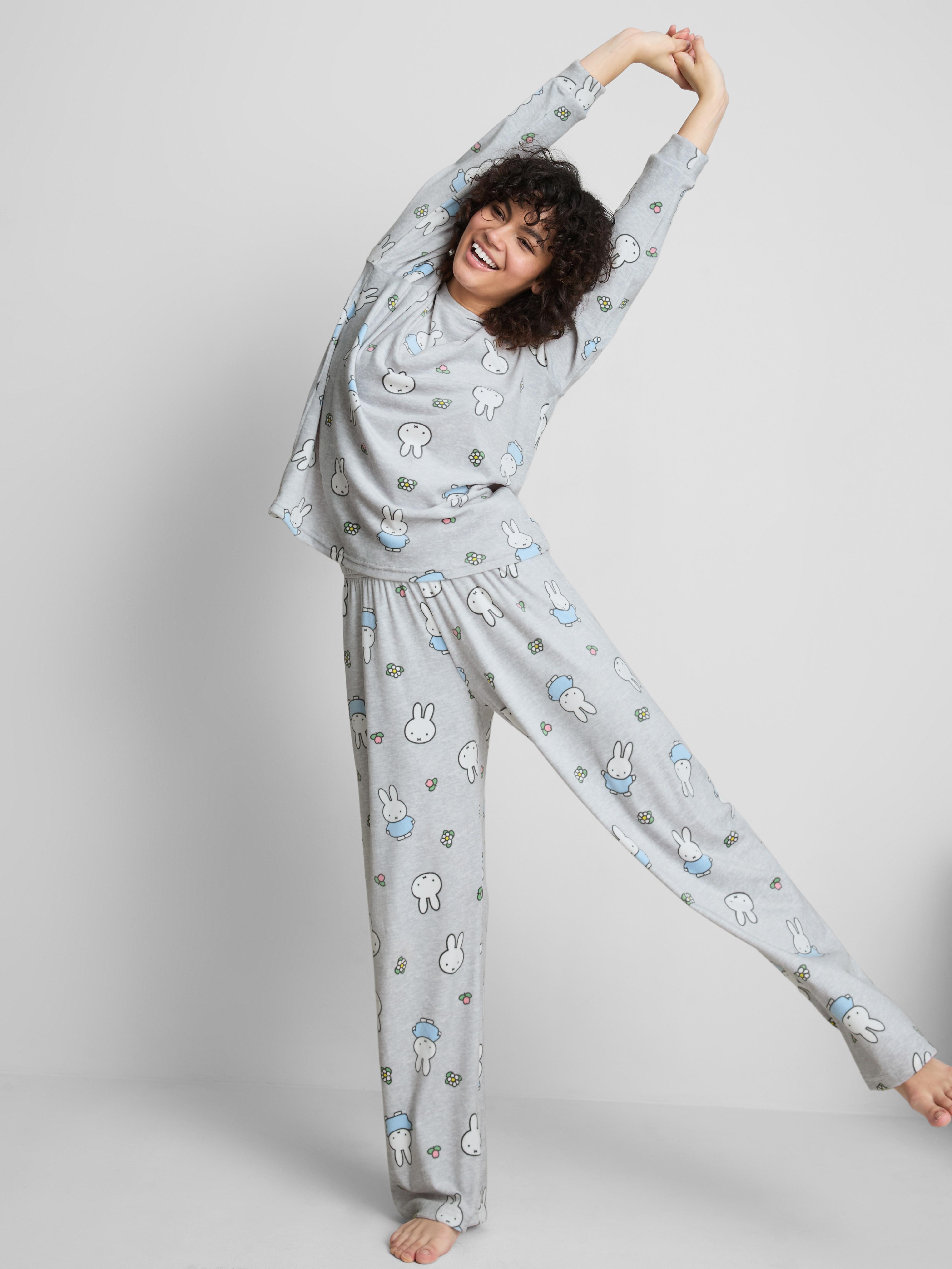 Women's Gray Heather Miffy Cozy Pajamas