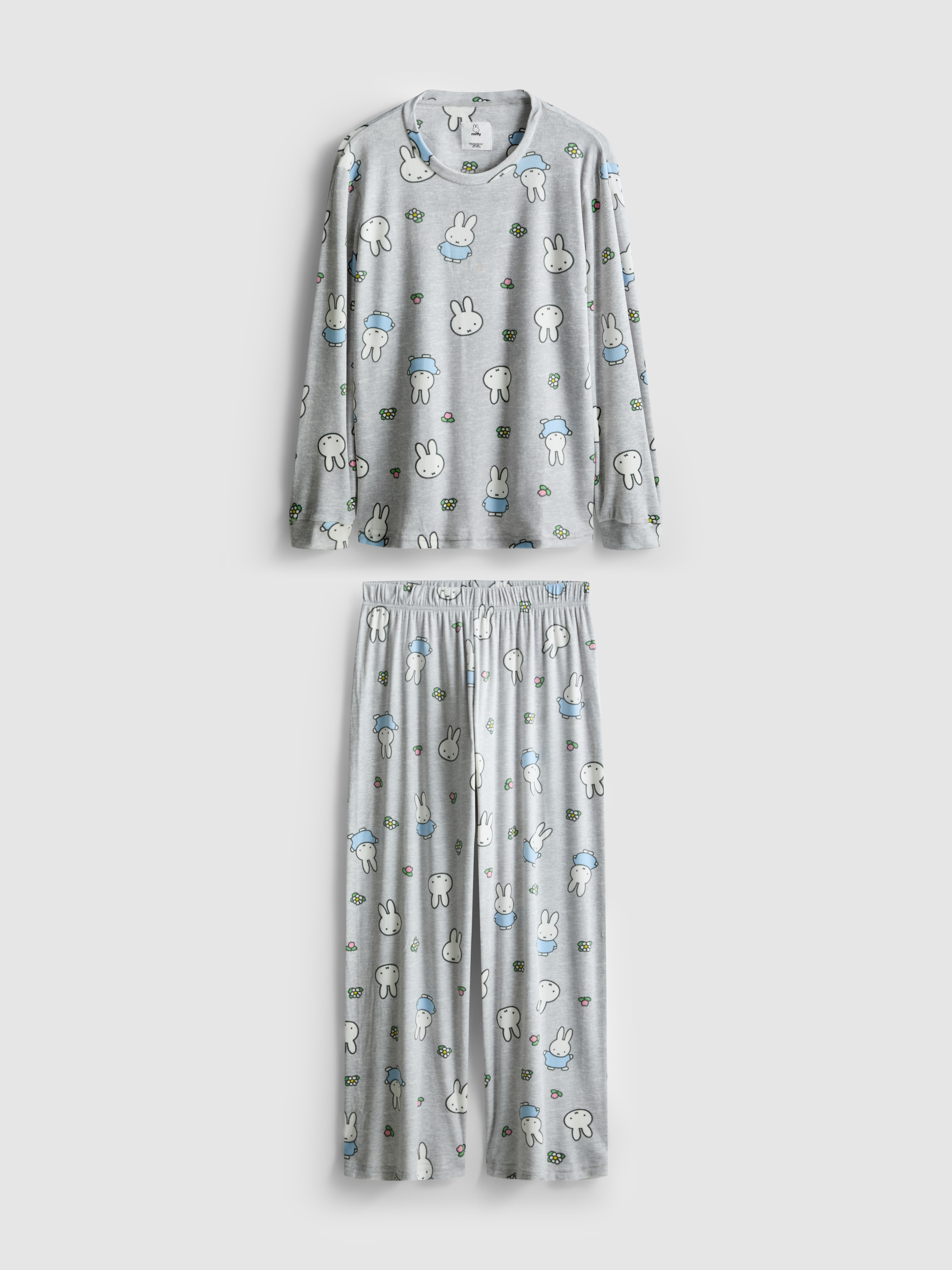 Women's Gray Heather Miffy Cozy Pajamas