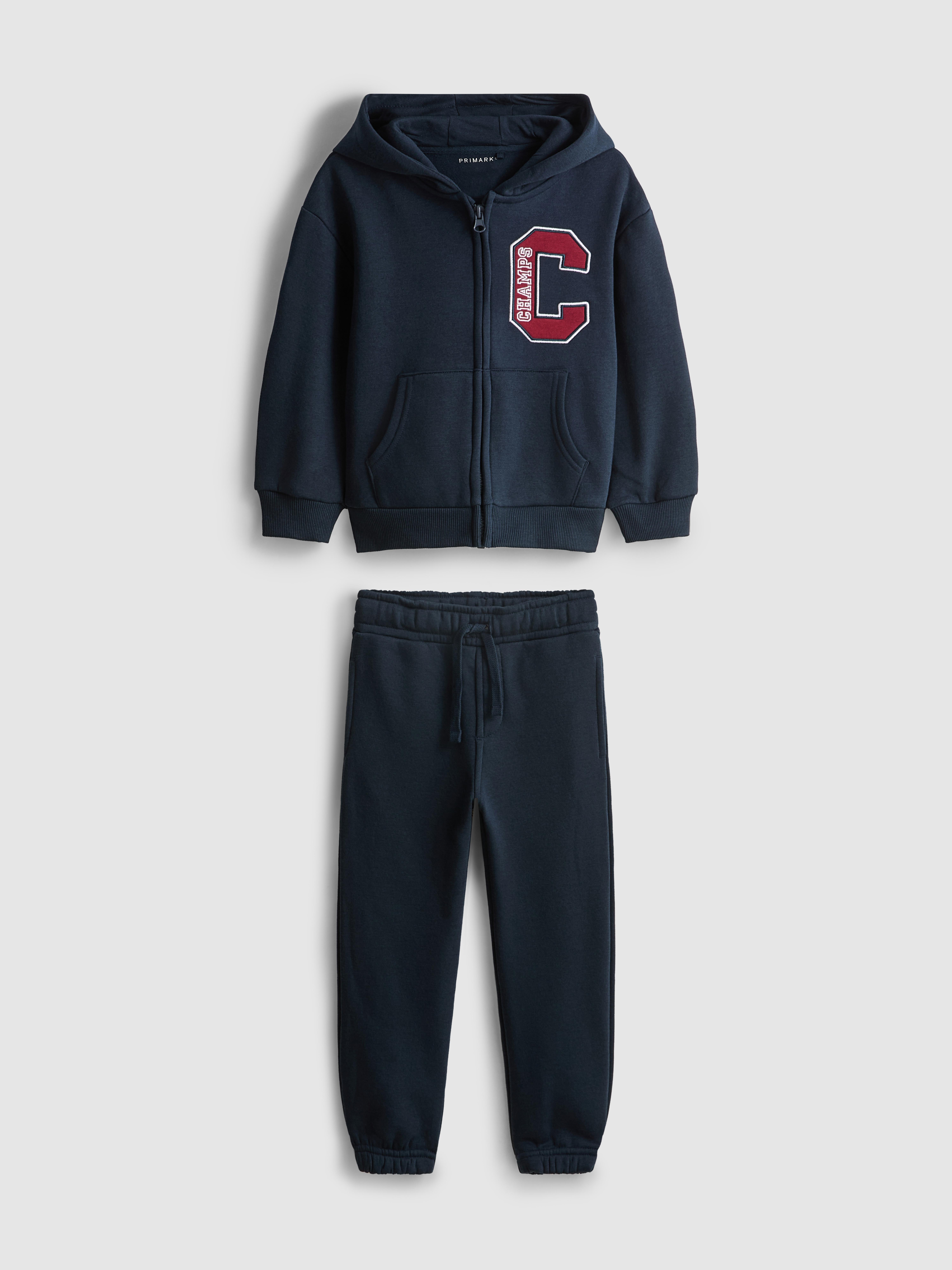 1.5-8yrs | Embroidered Zip-Up Hoodie and Joggers Set