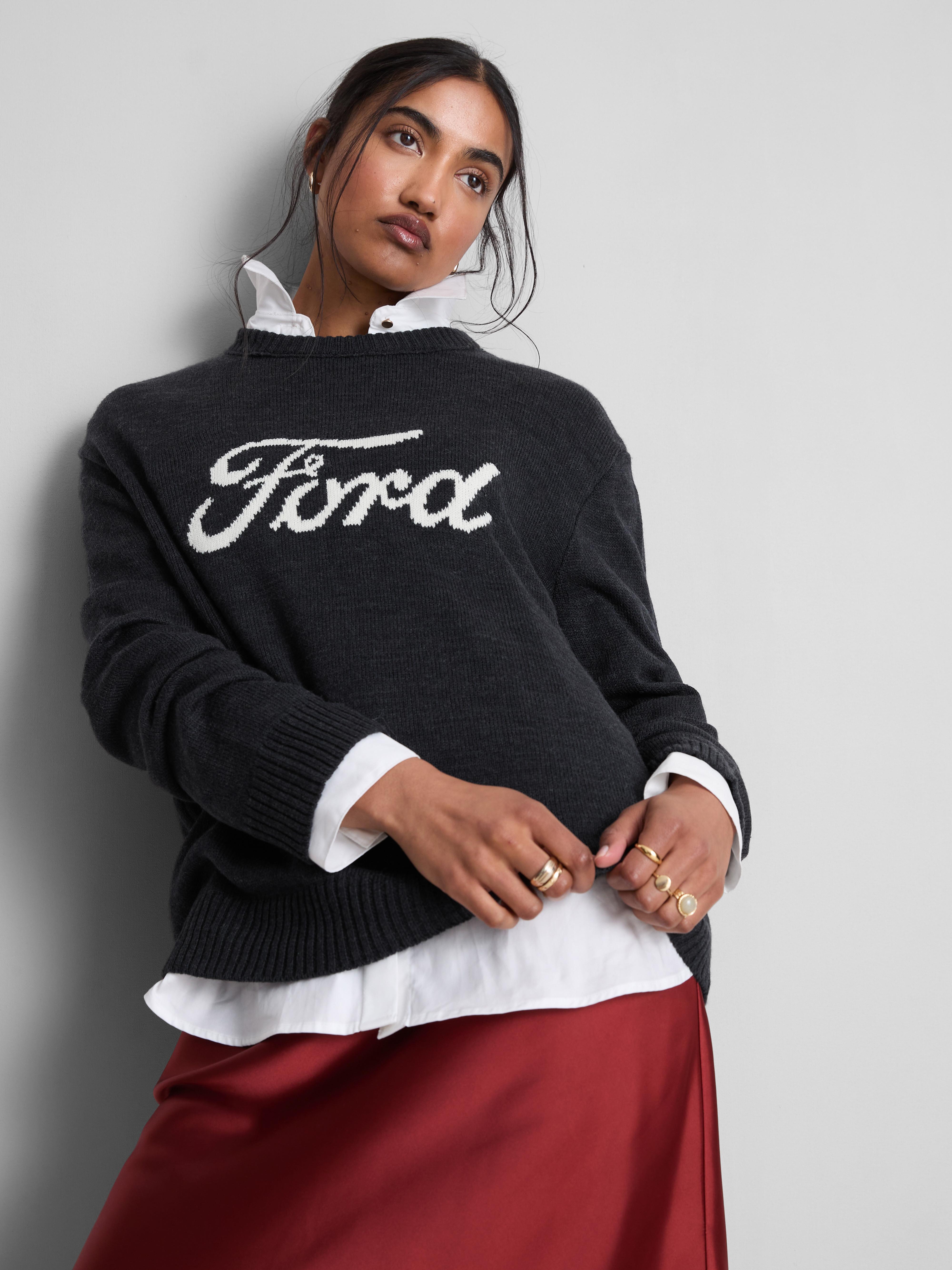 „Ford“ Strickpullover mit Rundhalsausschnitt