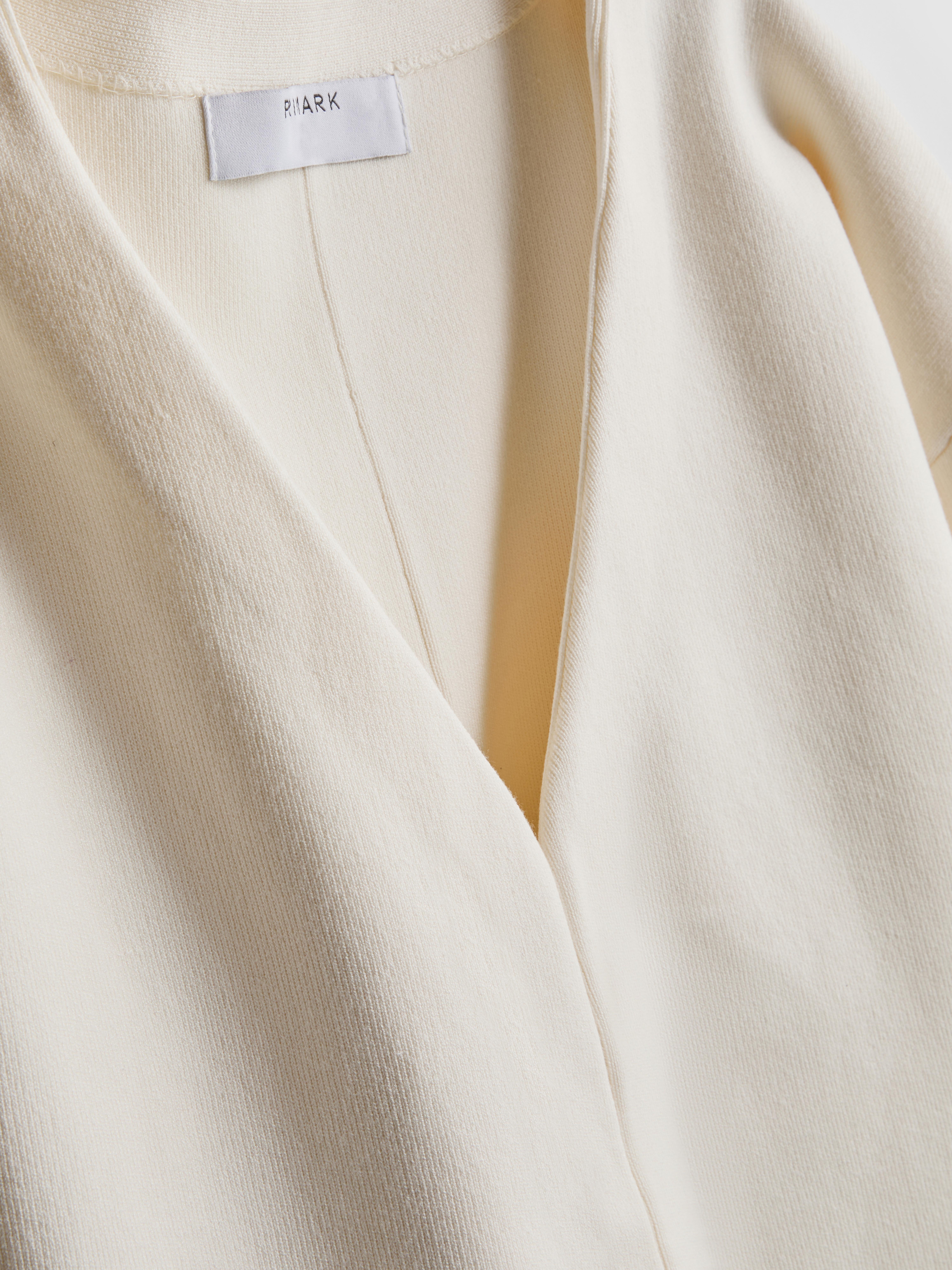 Women's Ivory Sculpted V-Neck Cardigan