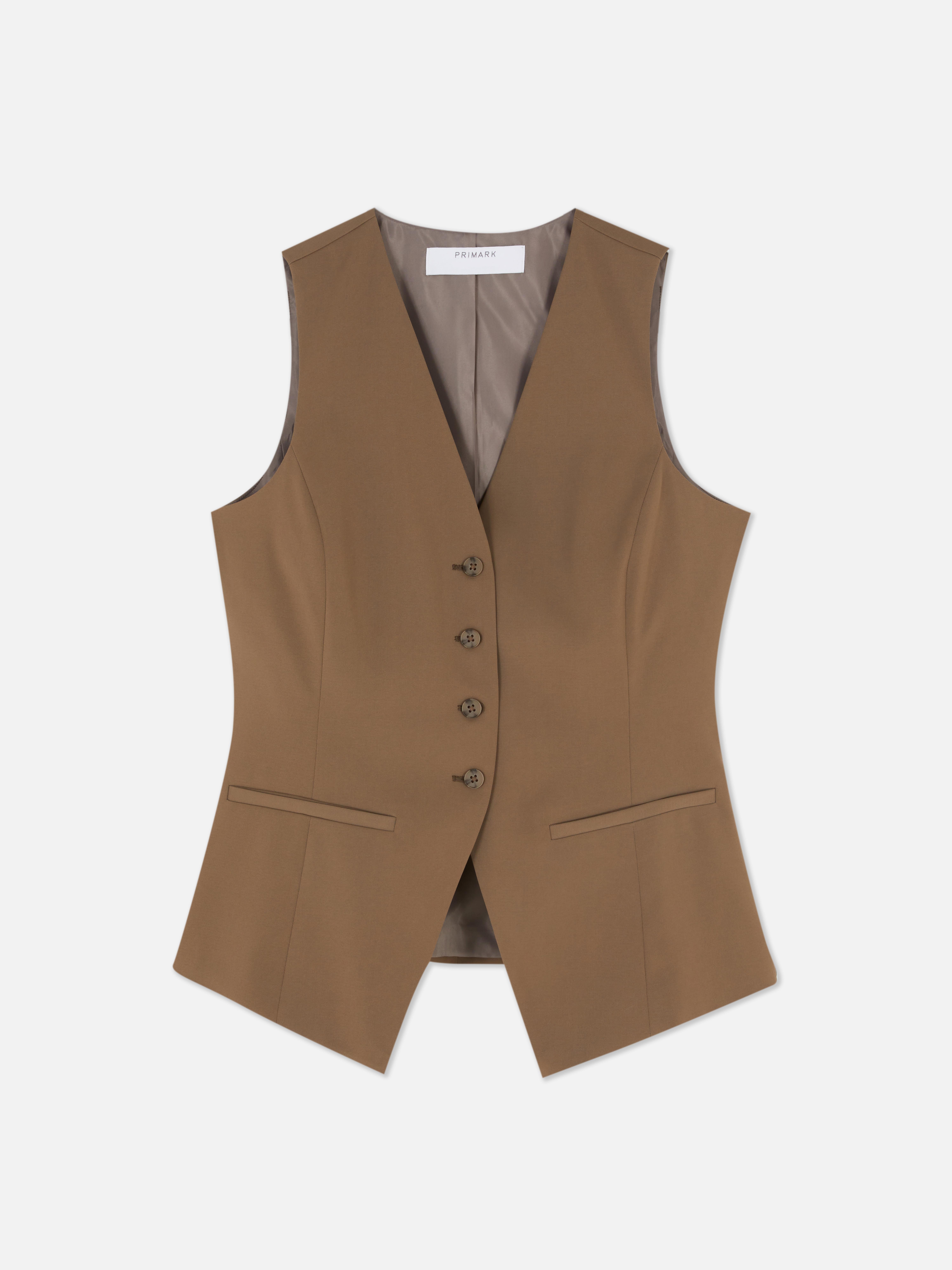V-Neck Longline Waistcoat