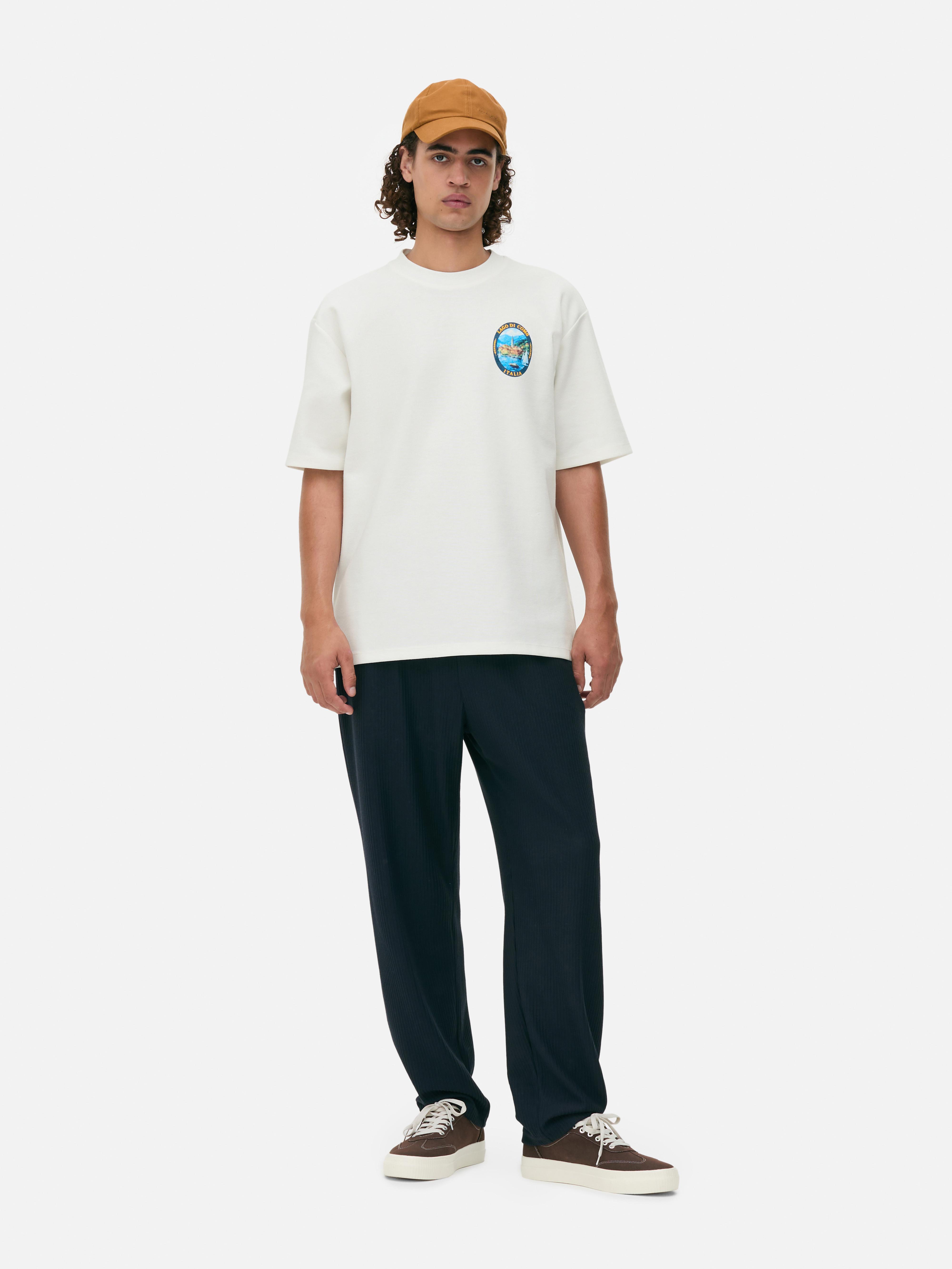 T-Shirt mit Comer See-Motiv