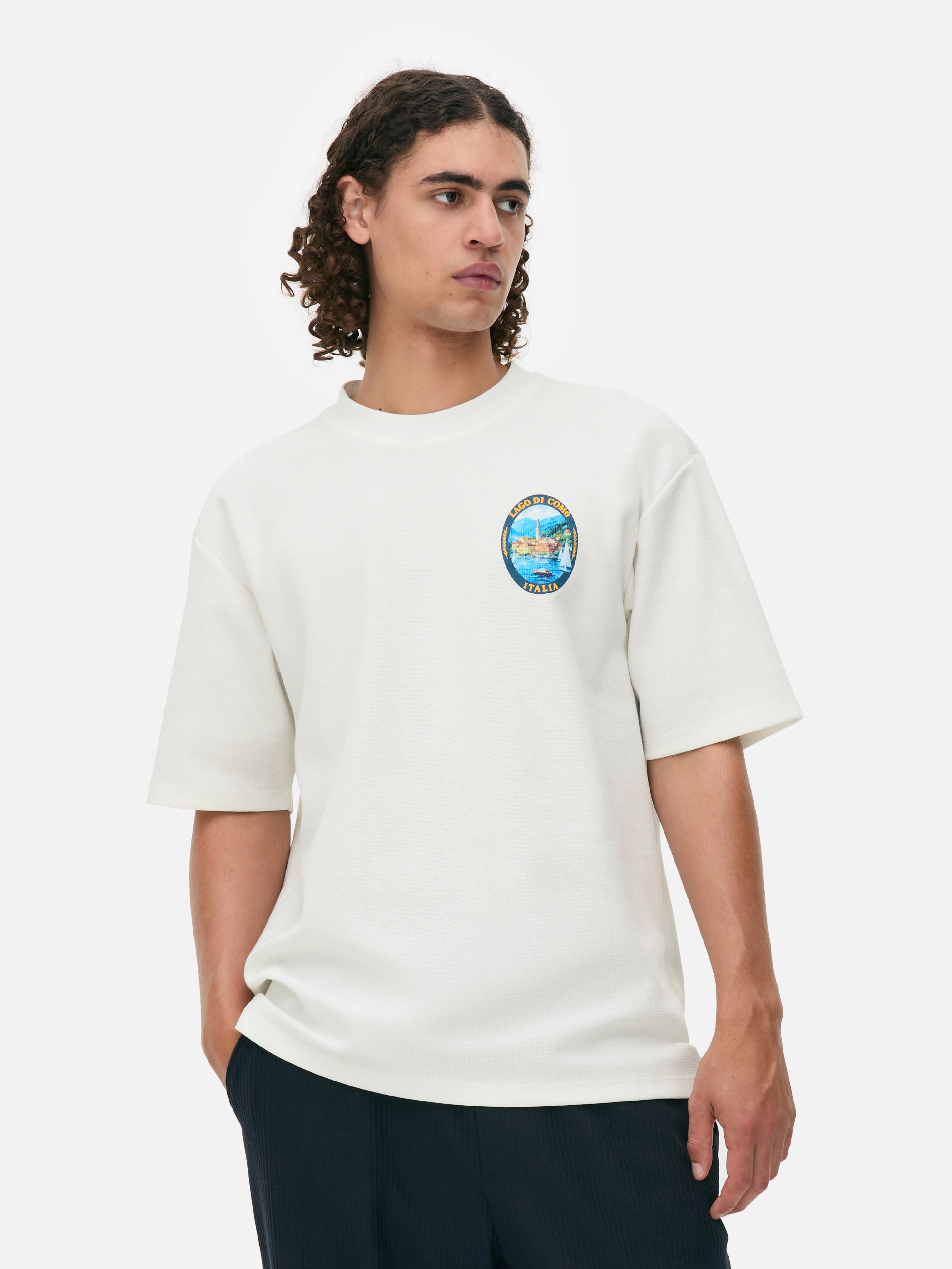T-shirt z motywem jeziora Como