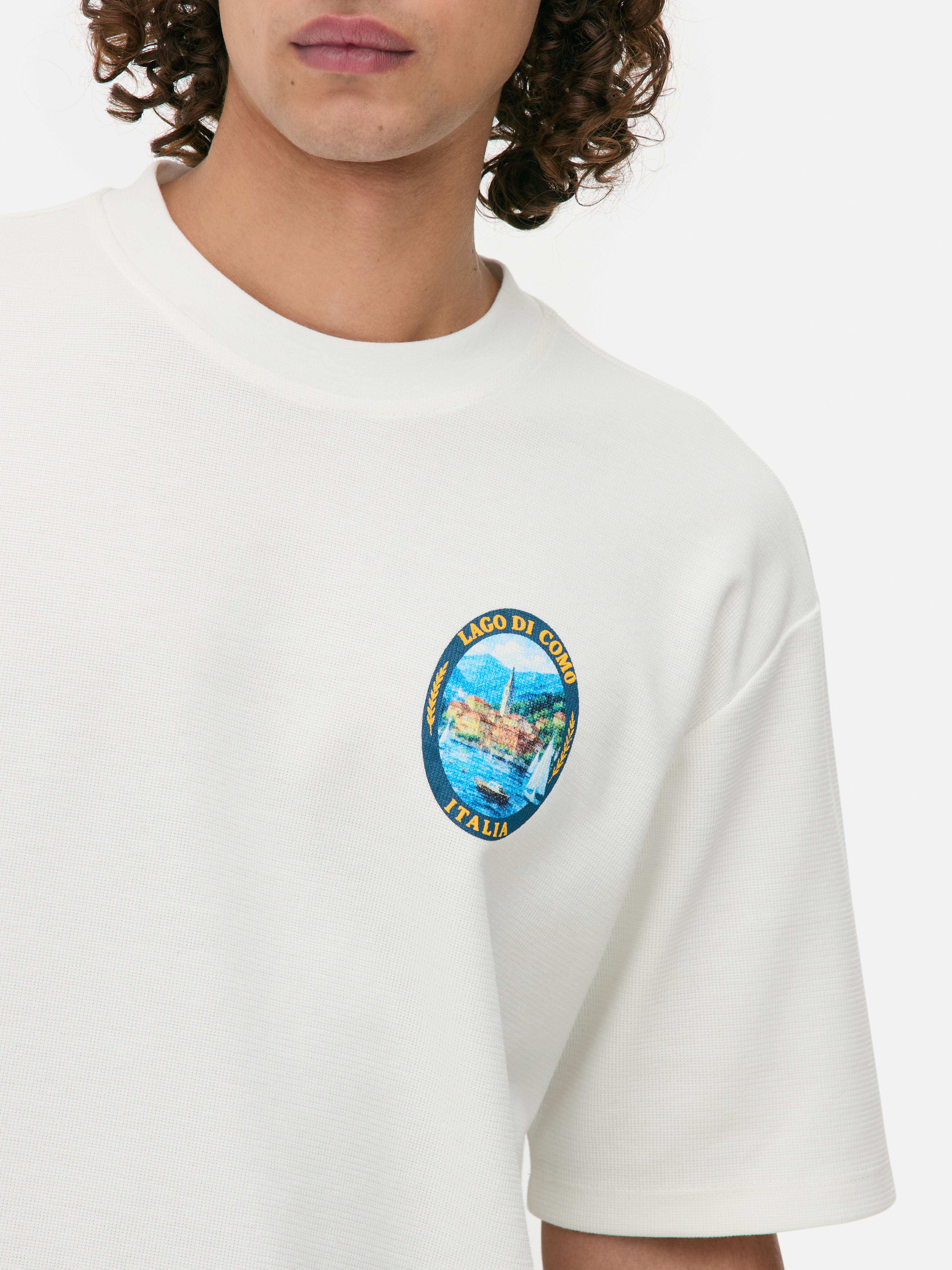 T-shirt z motywem jeziora Como
