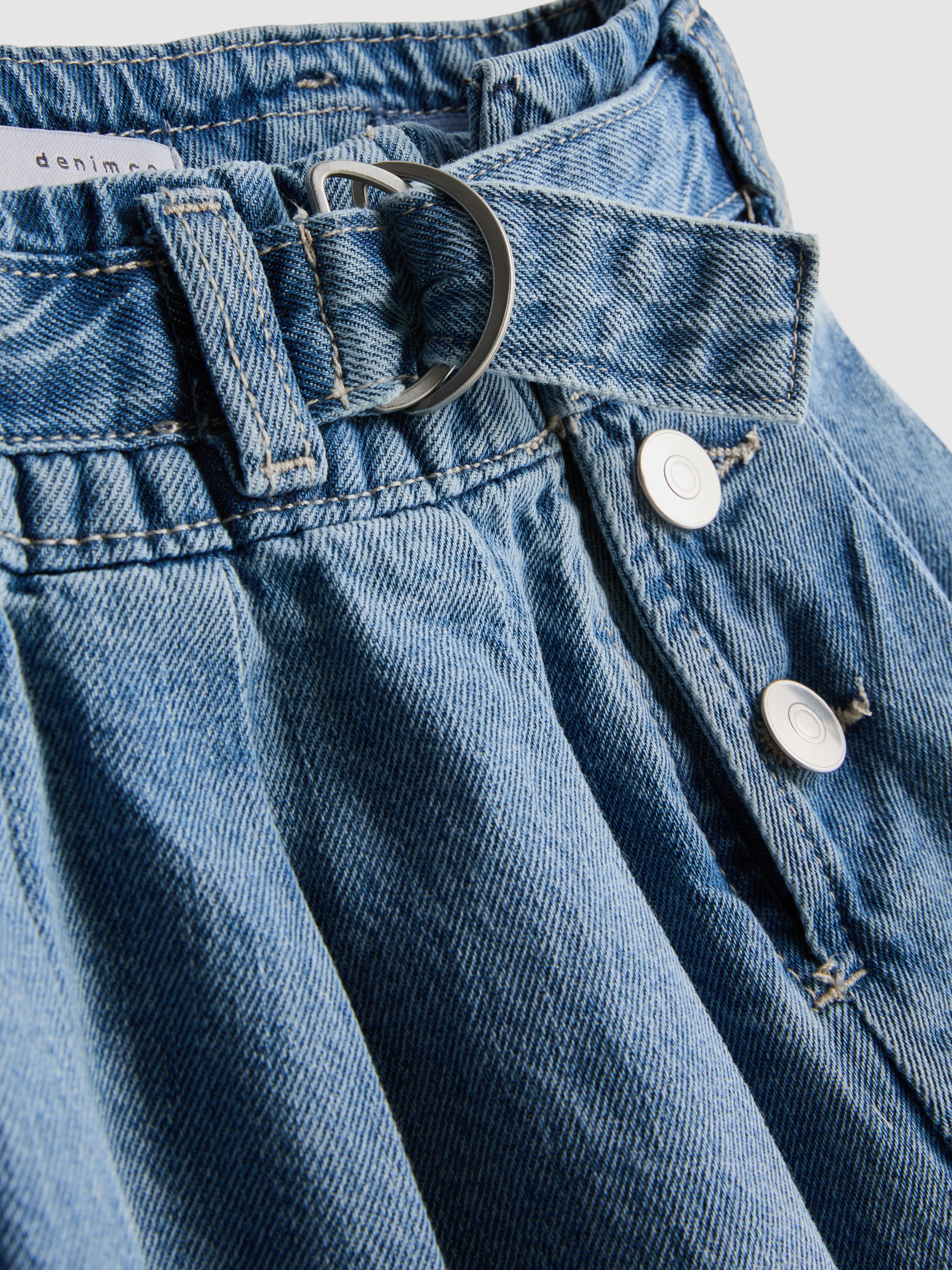 7-15yrs | Pleated Denim Skirt