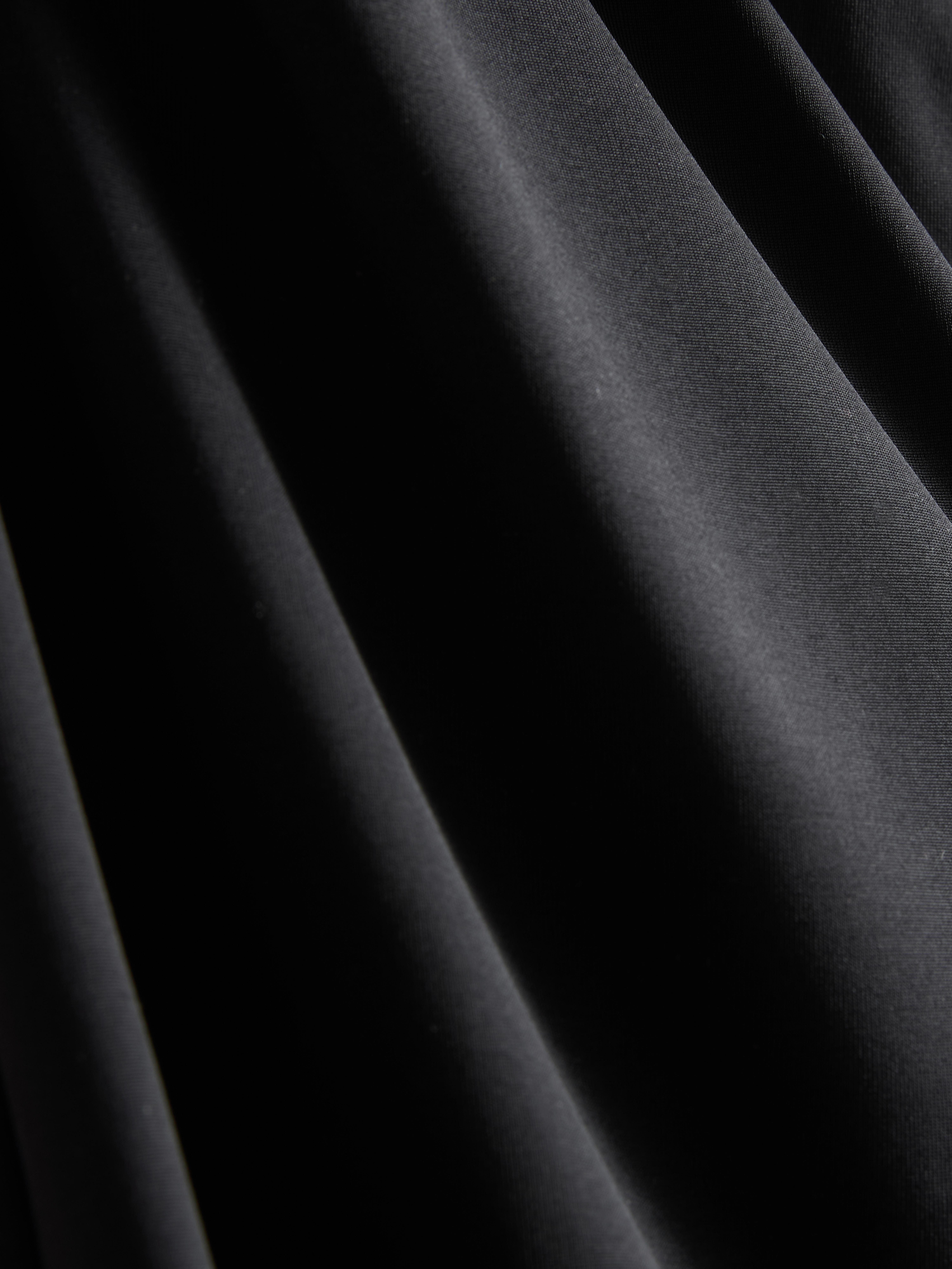 Women's Black Slinky Lace Trim Mini Shorts