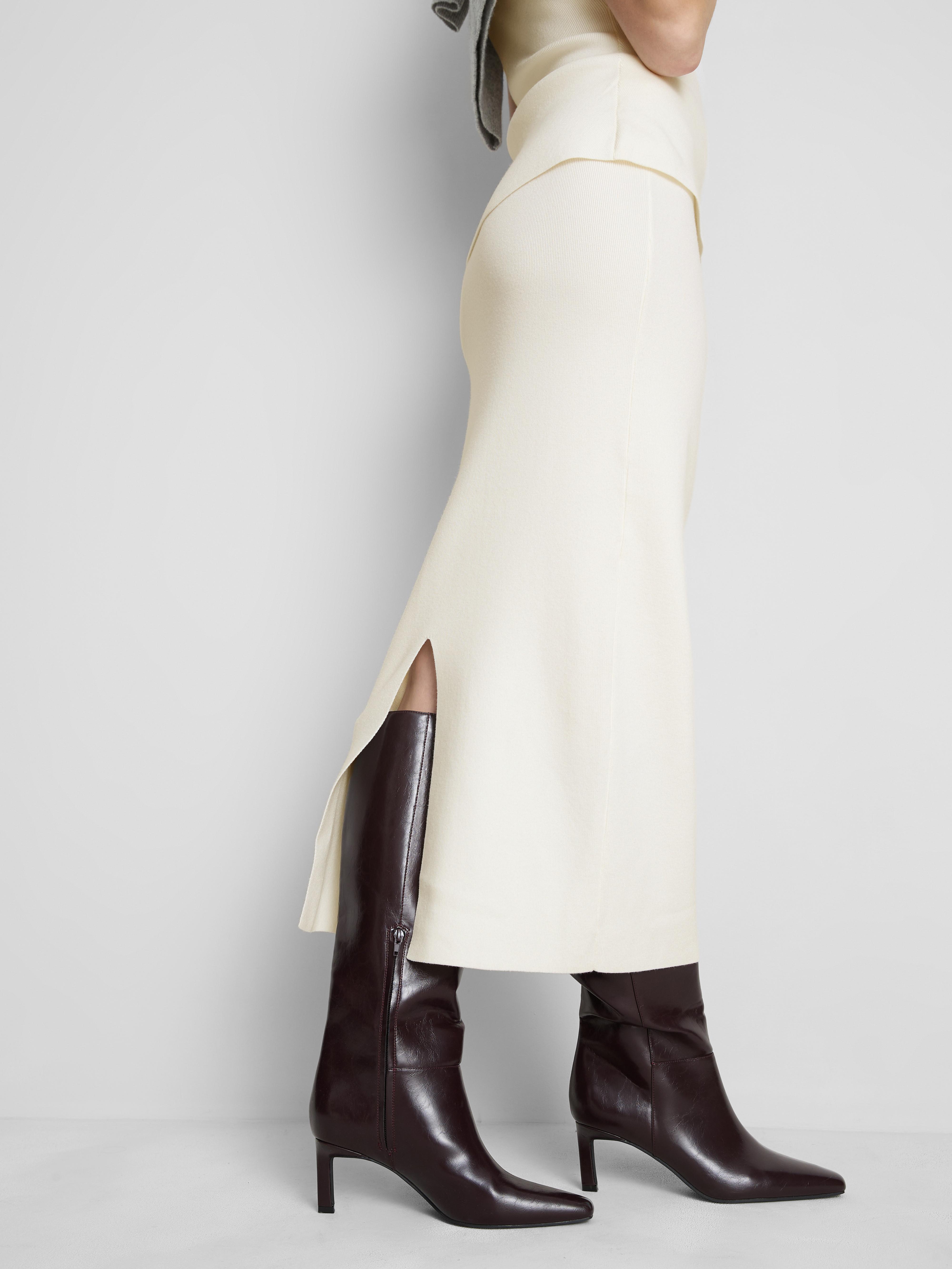 Jupe longue structurée et fendue au dos