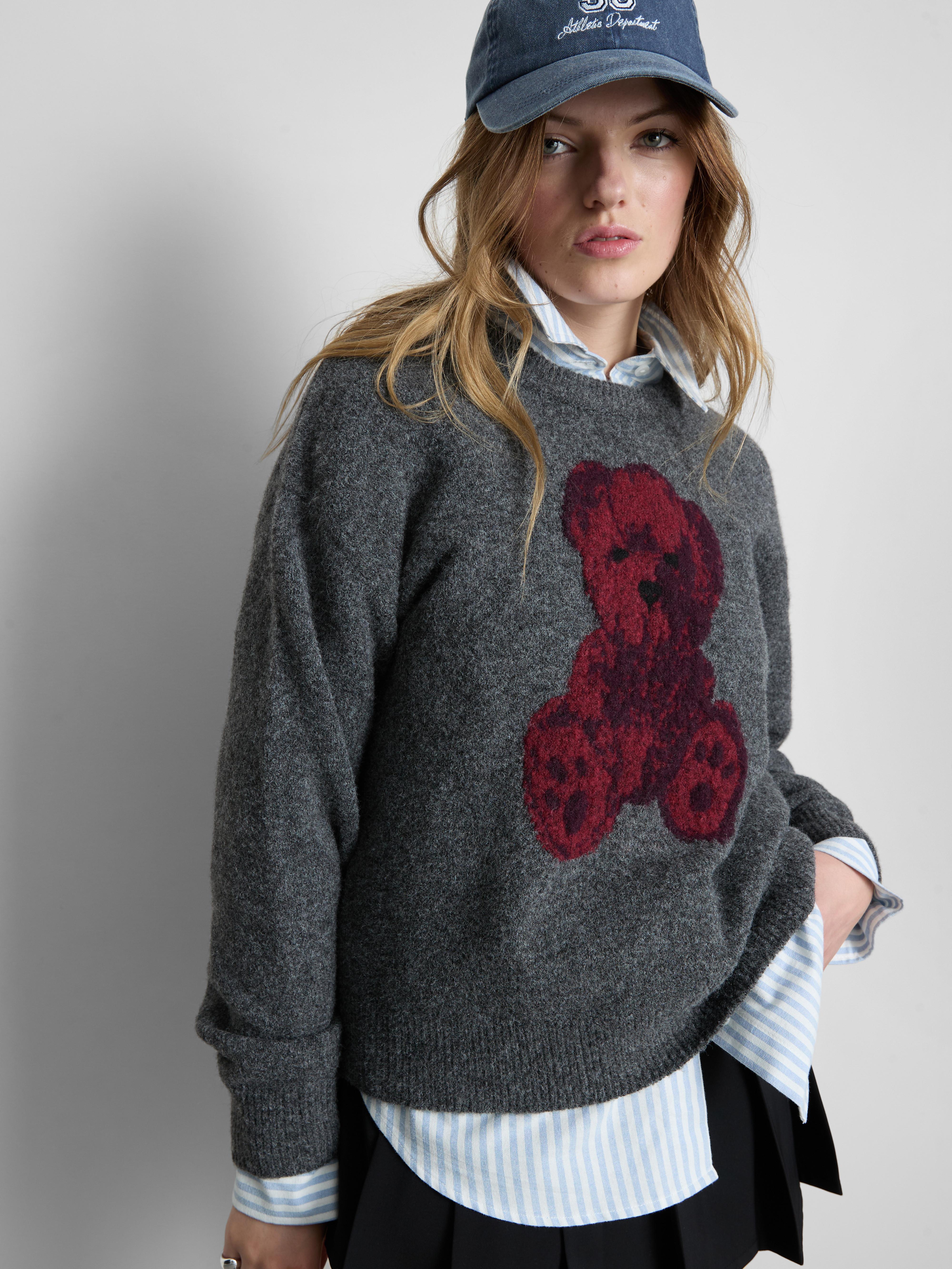 Knitted Crew Teddy Jumper