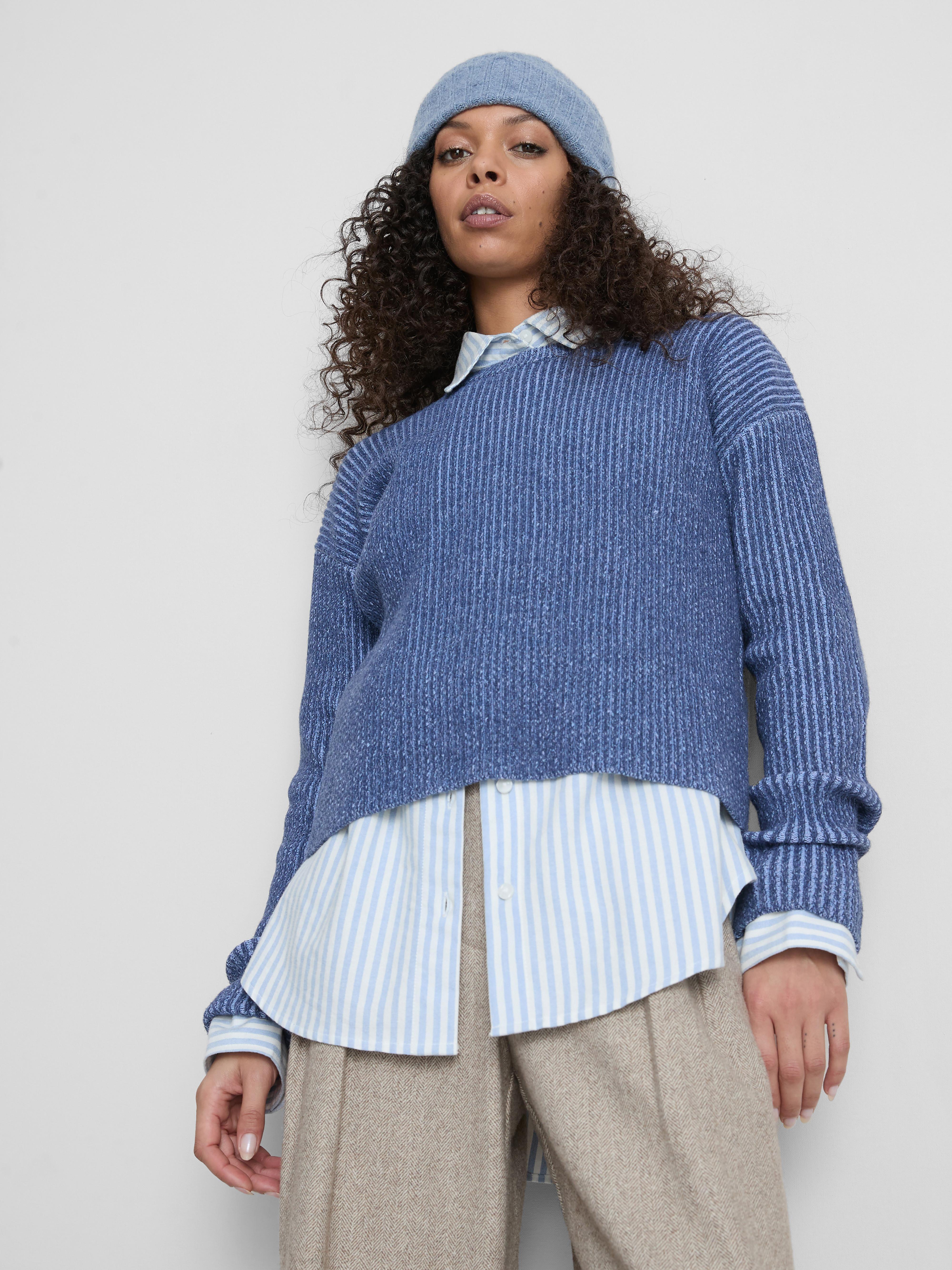 Plated Crew Neck Jumper