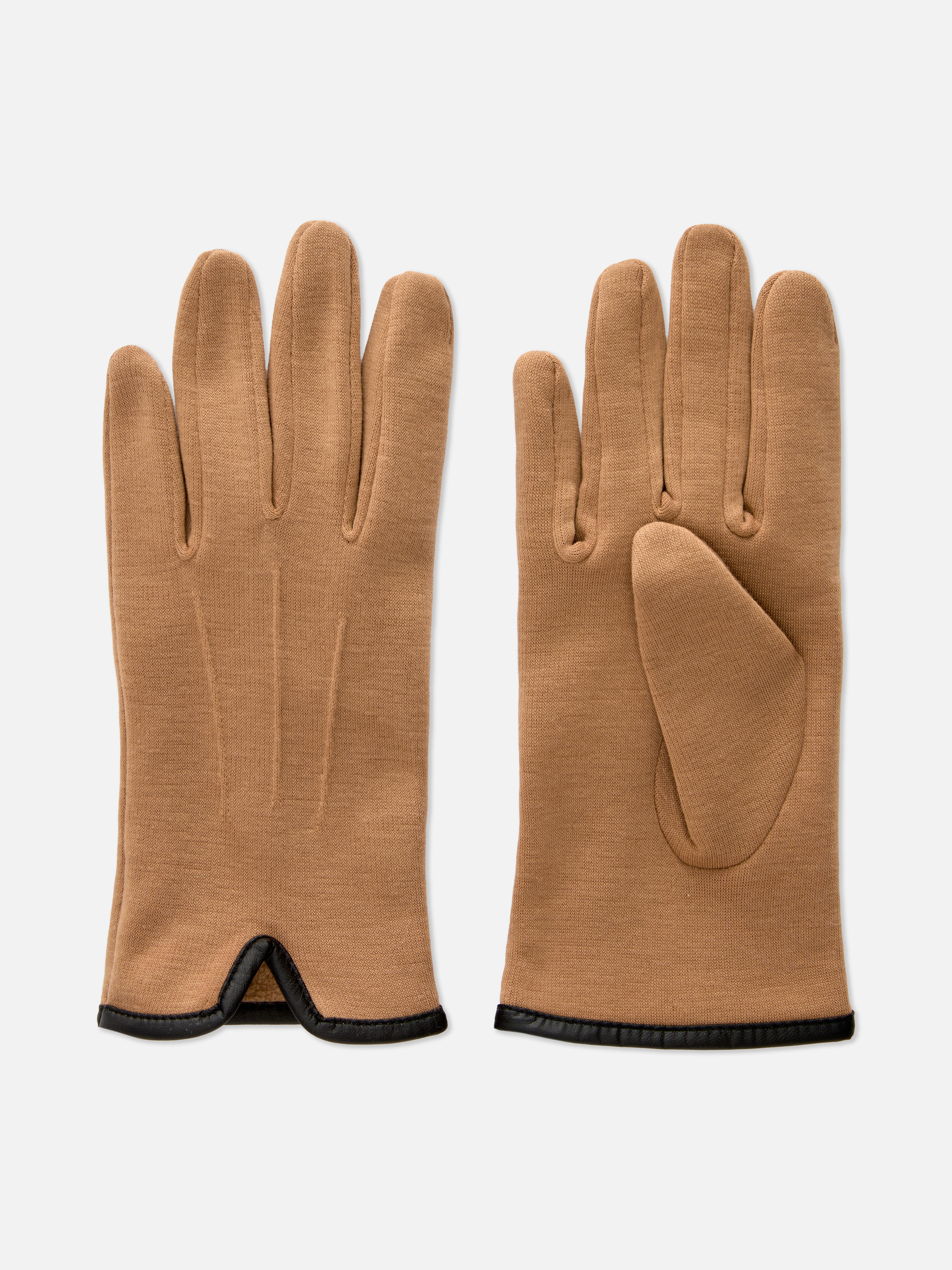 Classic Fitted Fleece Gloves Camel