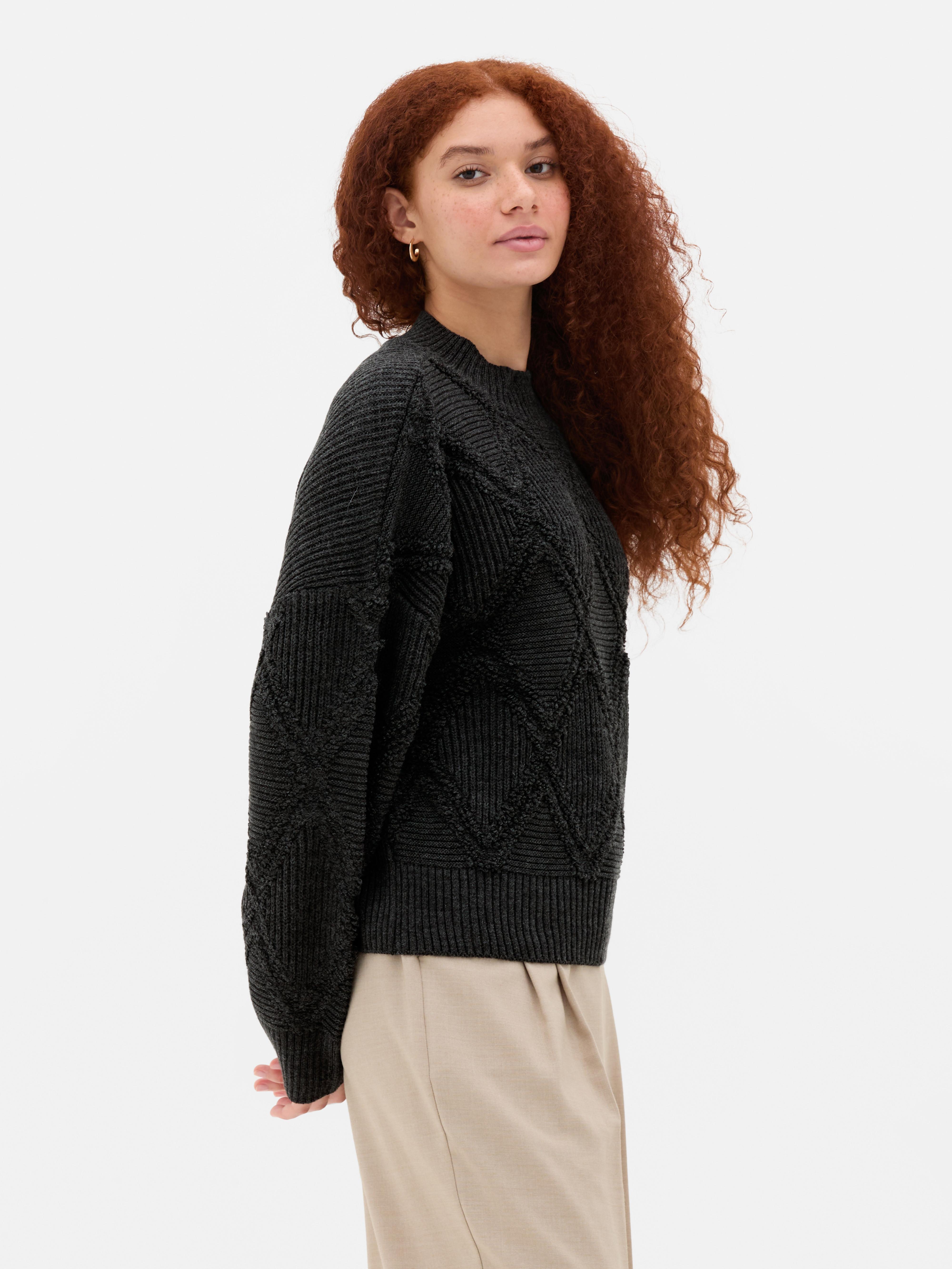 Textured Diamond Sweater