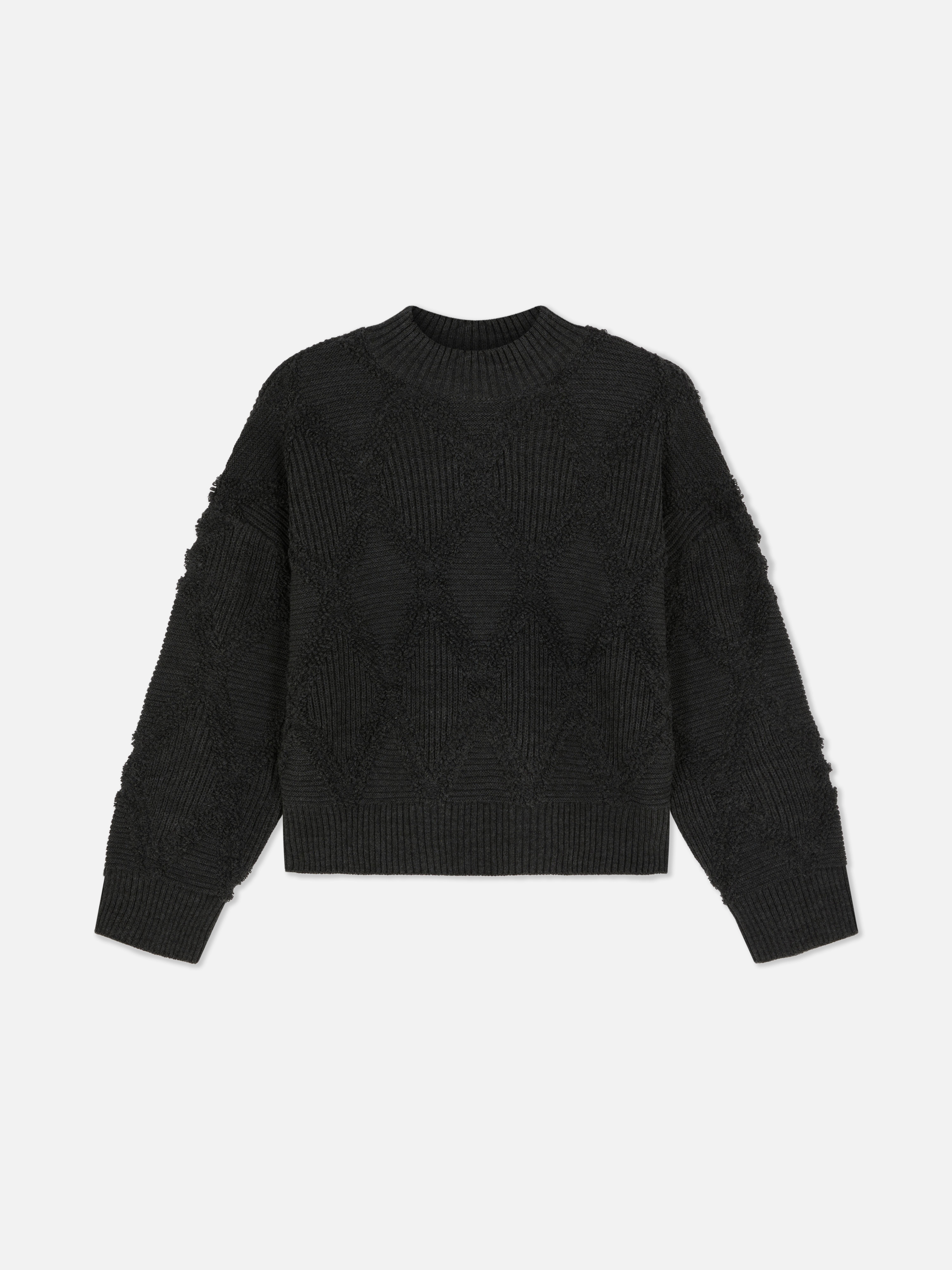 Textured Diamond Sweater