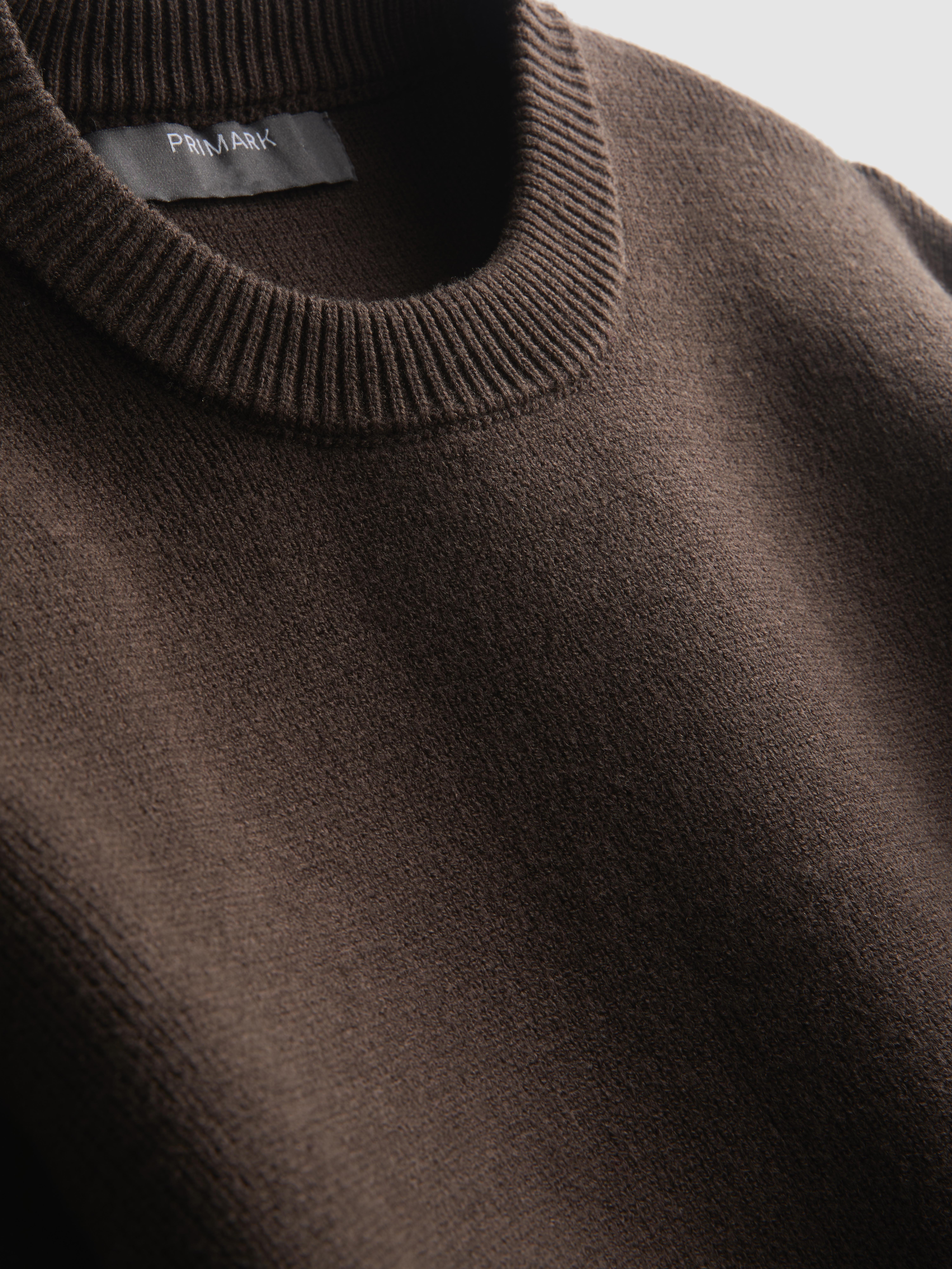 Women's Chocolate Cropped Stitch Detail Sweate