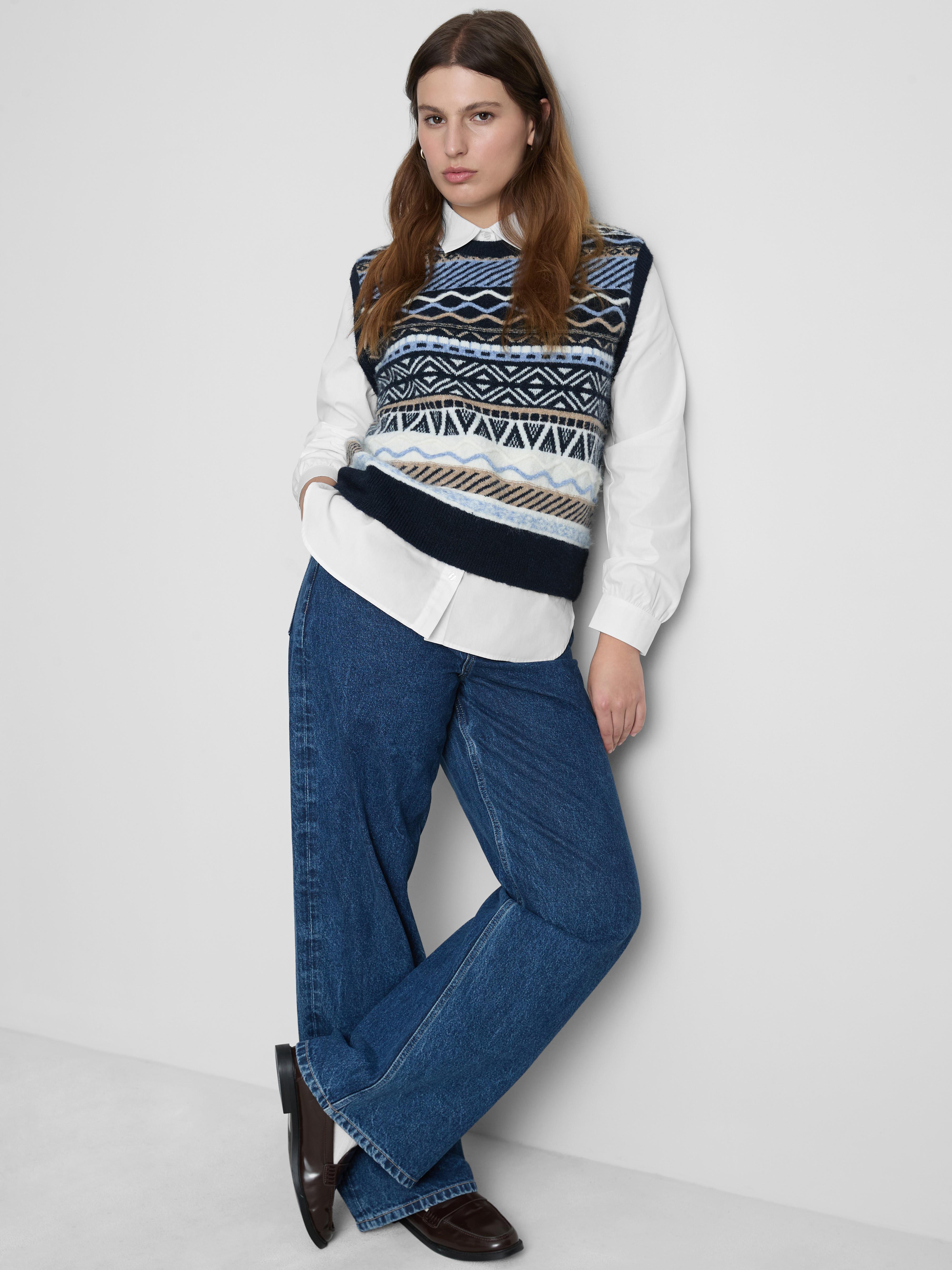 2 in 1 Knit Vest and Shirt