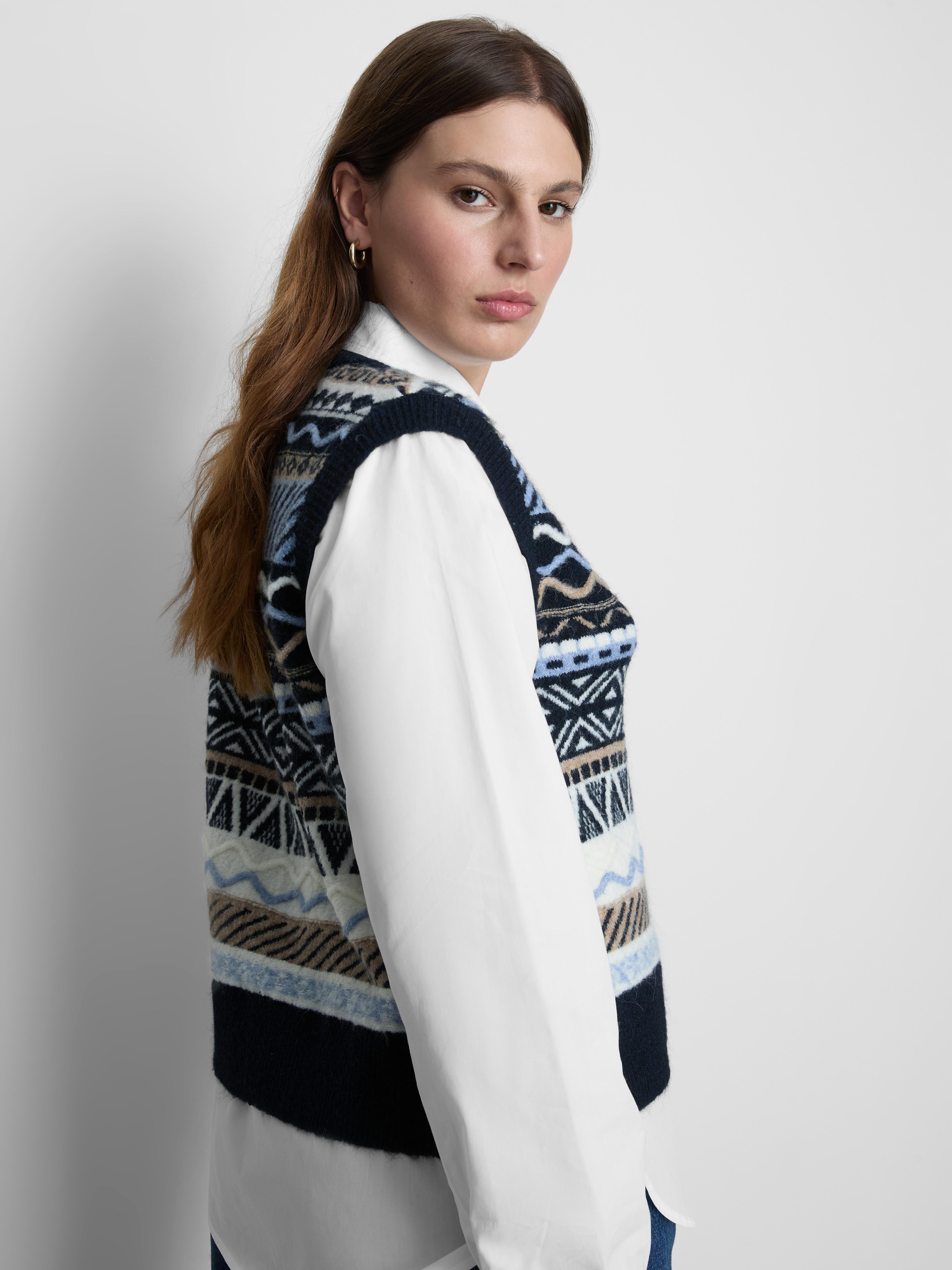 2 in 1 Knit Vest and Shirt