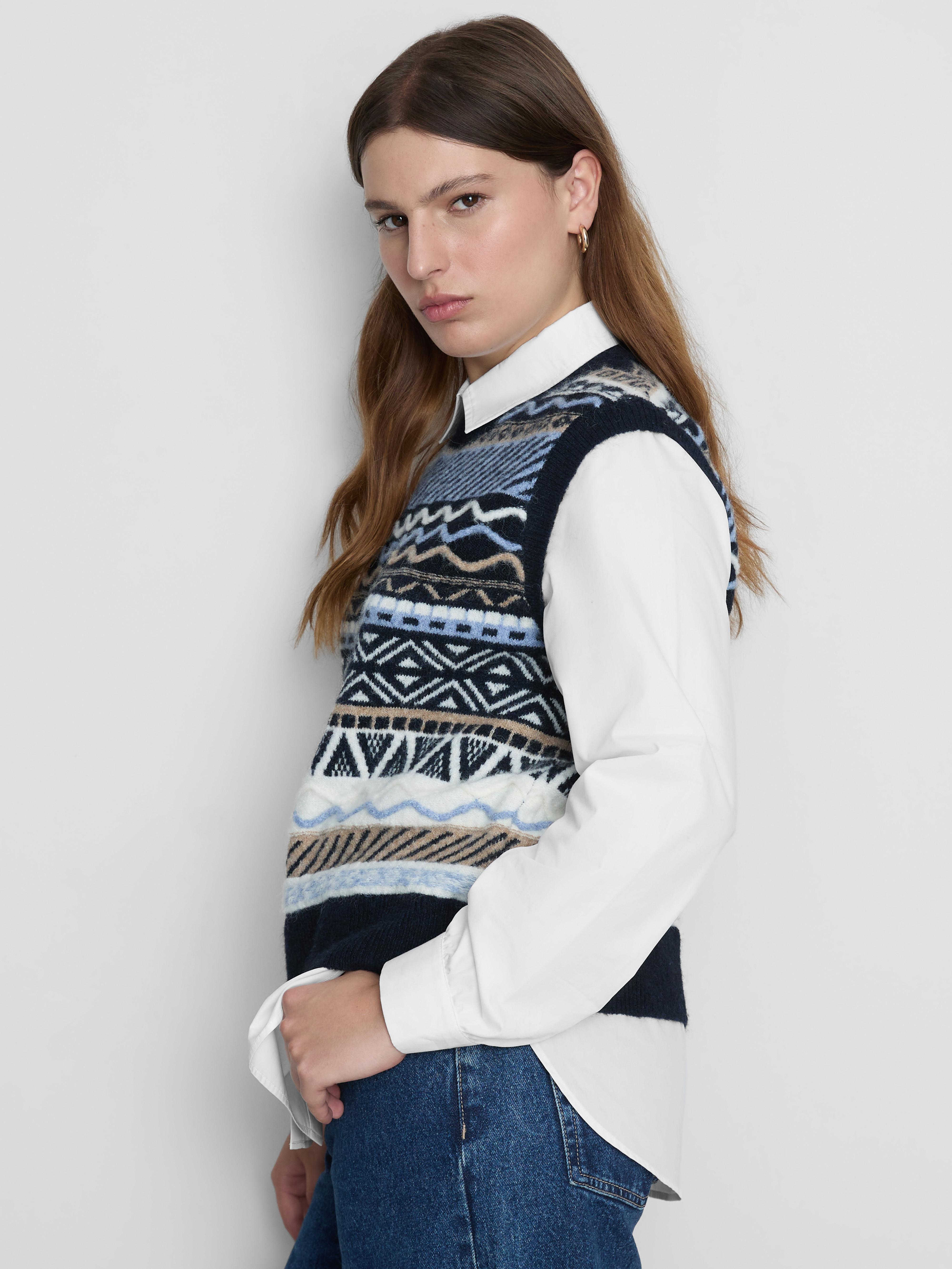 2 in 1 Knit Vest and Shirt