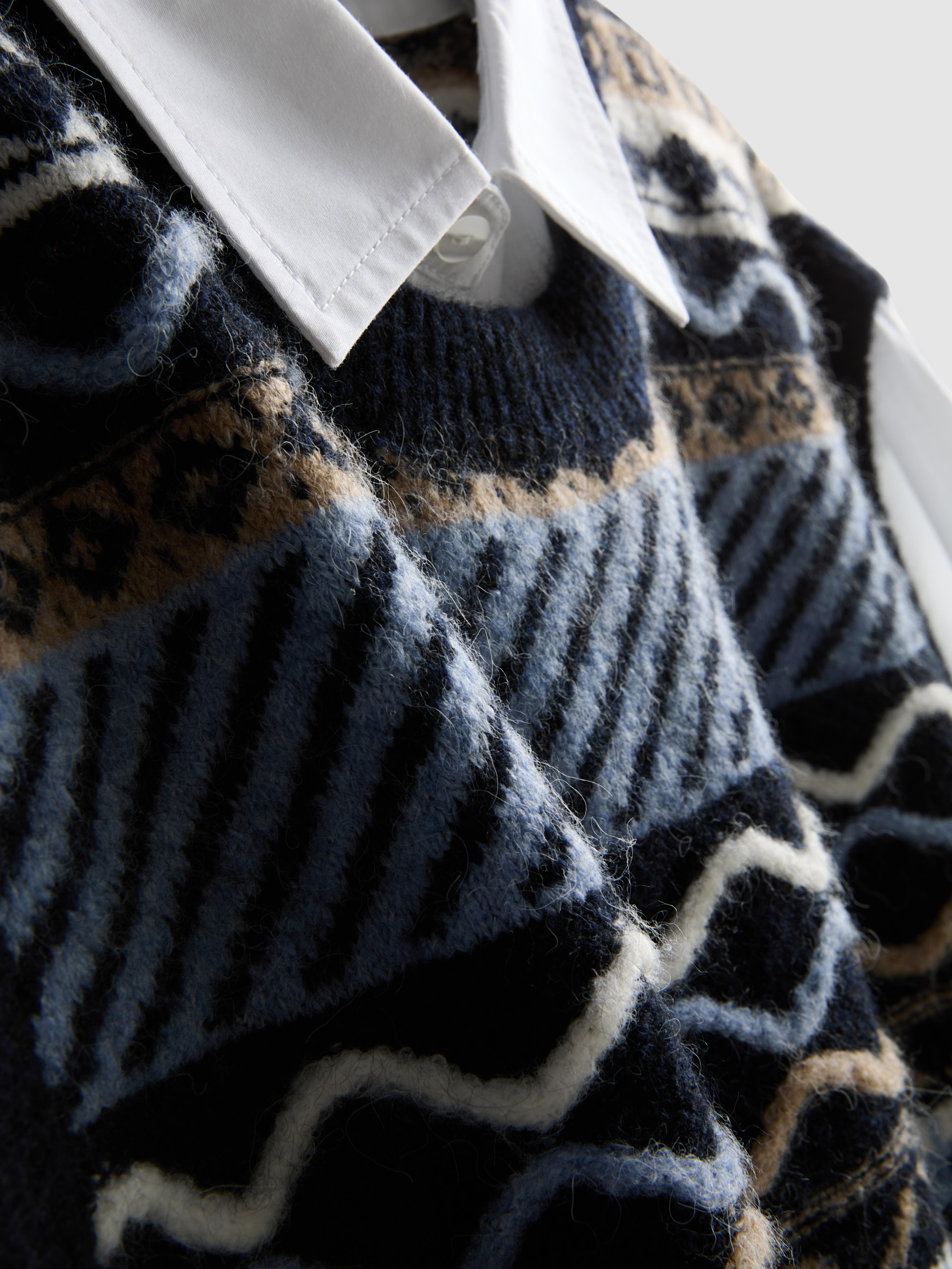 2 in 1 Knit Vest and Shirt