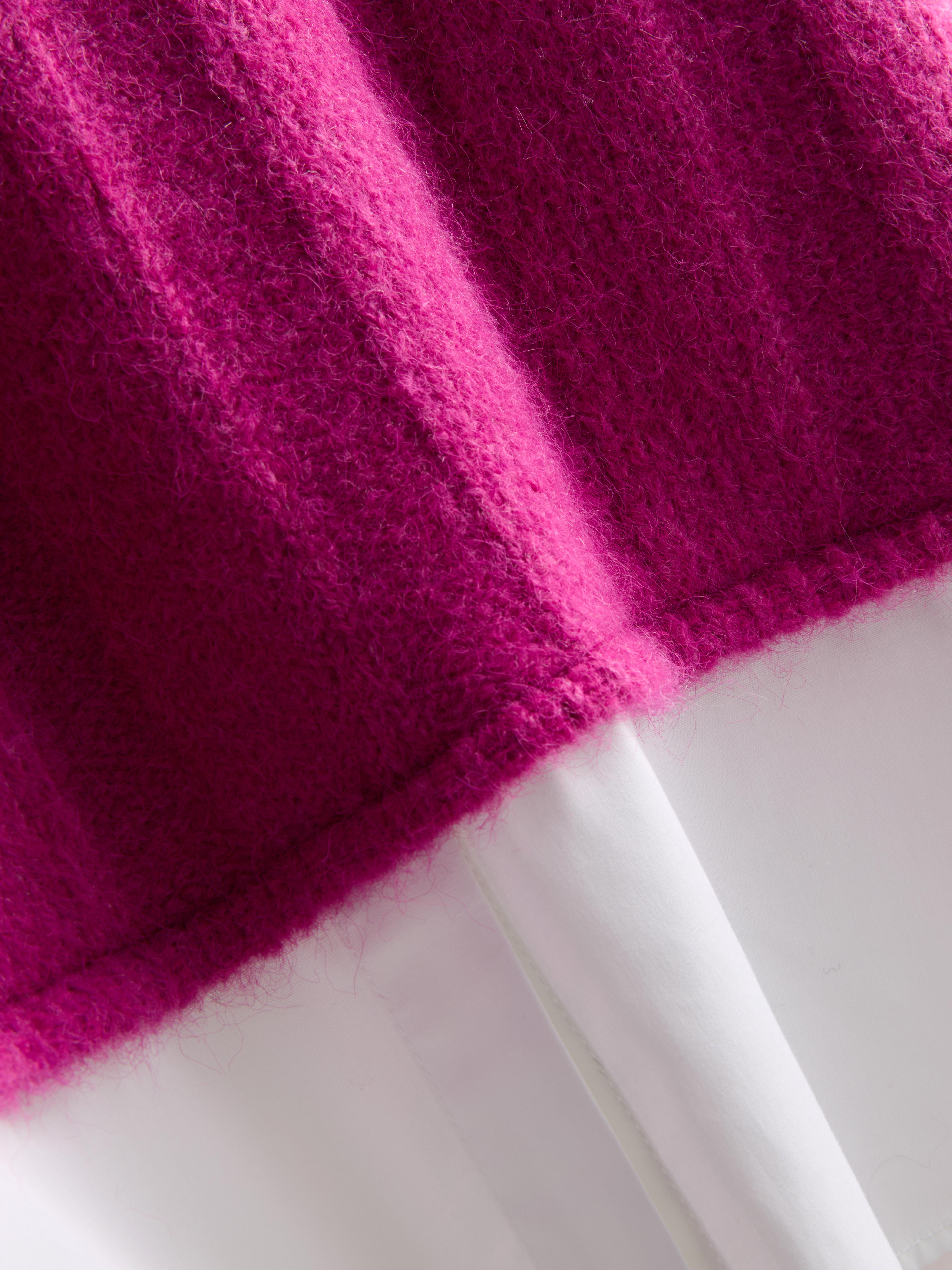 Women's Fuchsia 2 1 Layered Ribbed Sweate