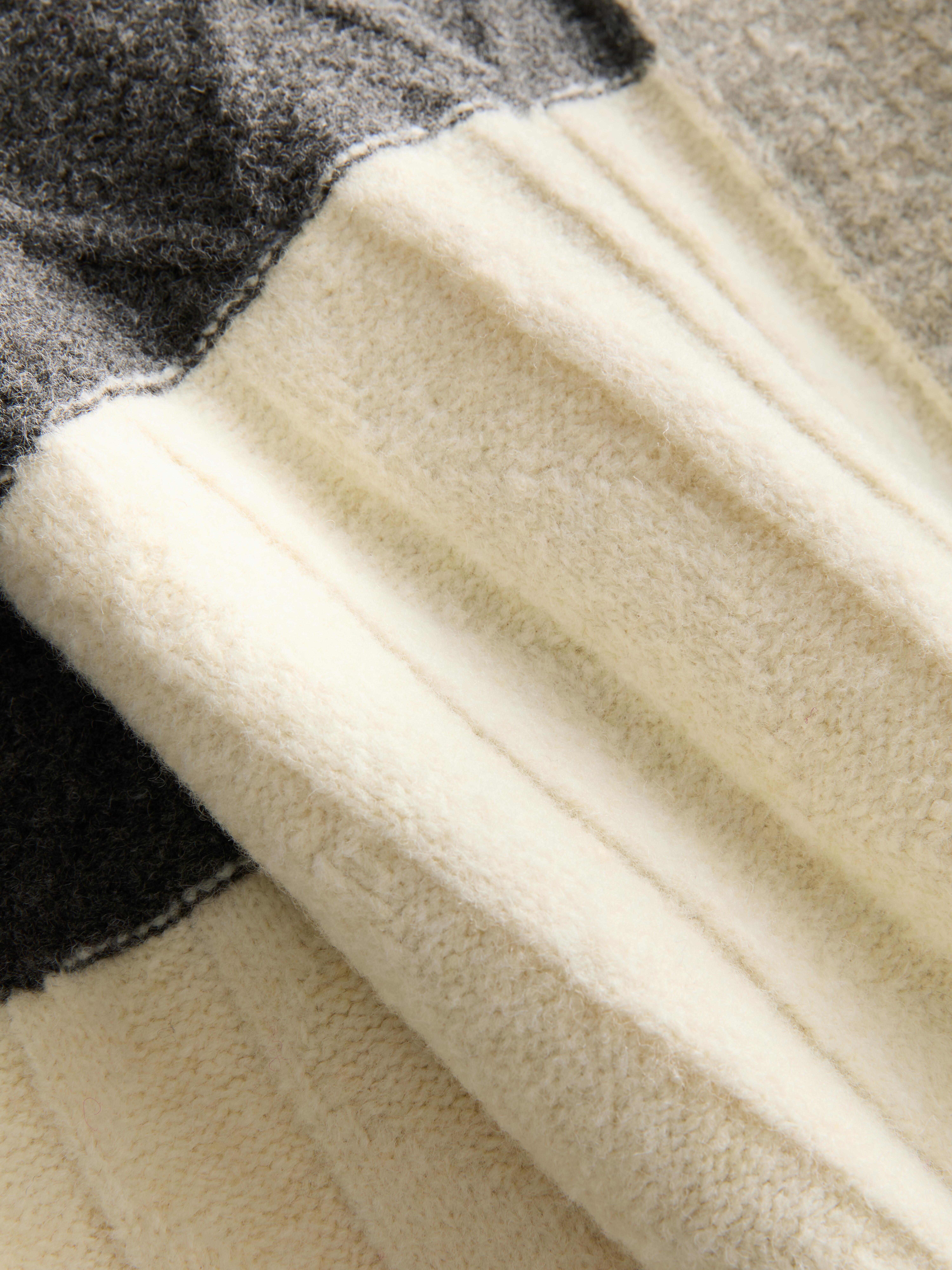 Patchwork Cable Knit Jumper