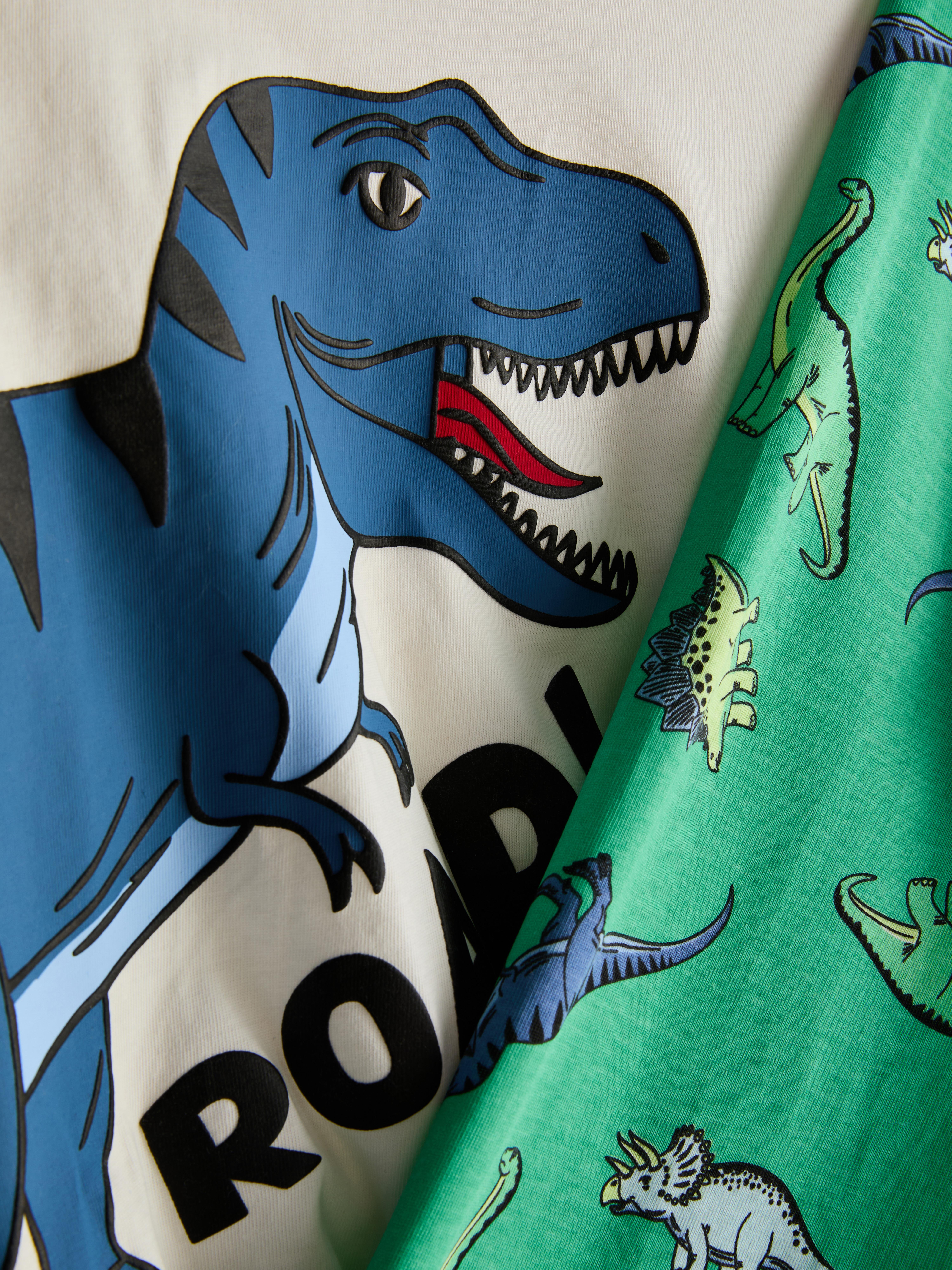 1.5-8yrs | 2pk Dinosaur Graphic Pyjamas
