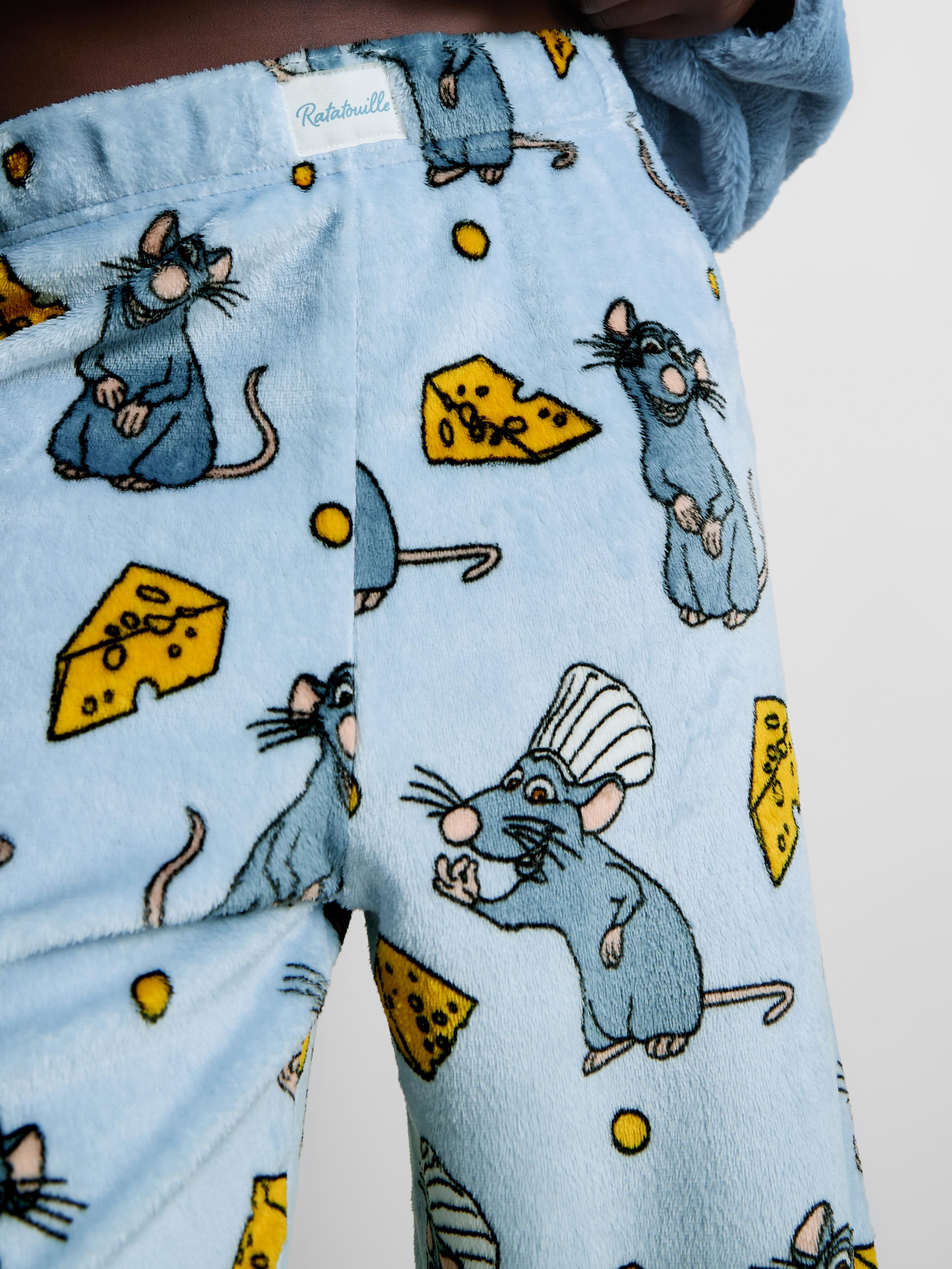 Women's Blue Disney’s Rataouille Plush Printed Pajama Pants