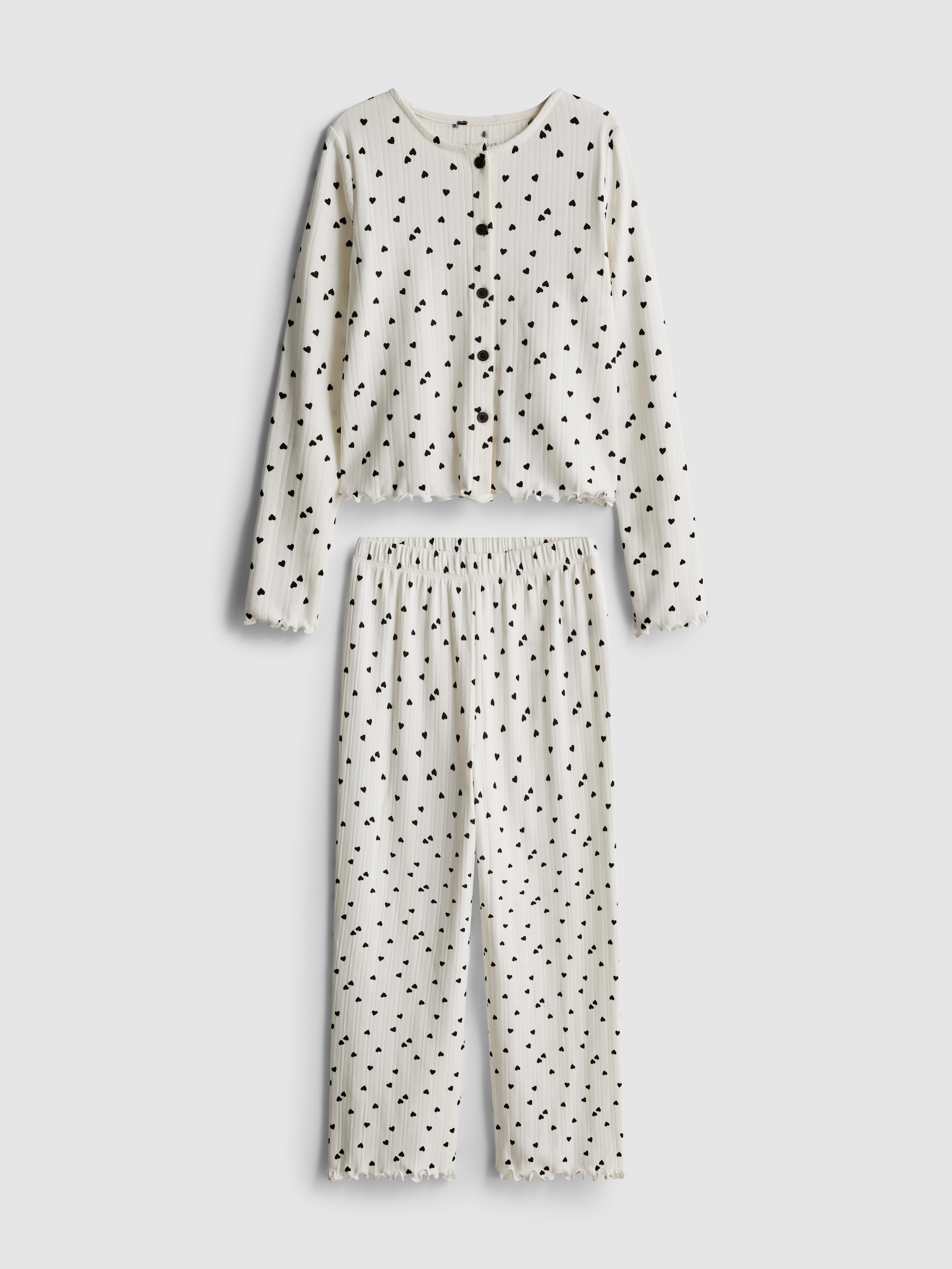 7-15yrs | Pointelle Lettuce Trim Pyjamas