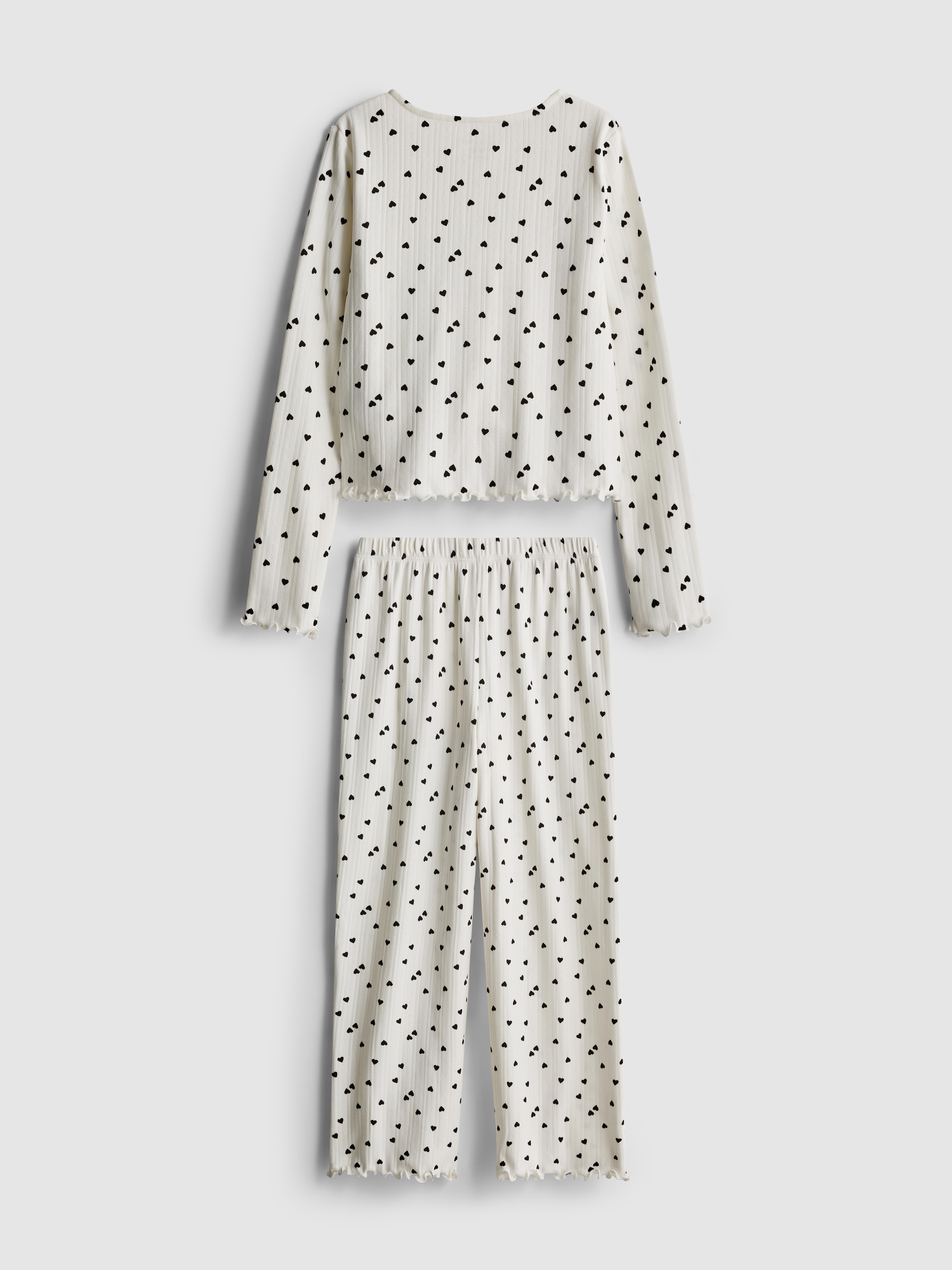 7-15yrs | Pointelle Lettuce Trim Pyjamas