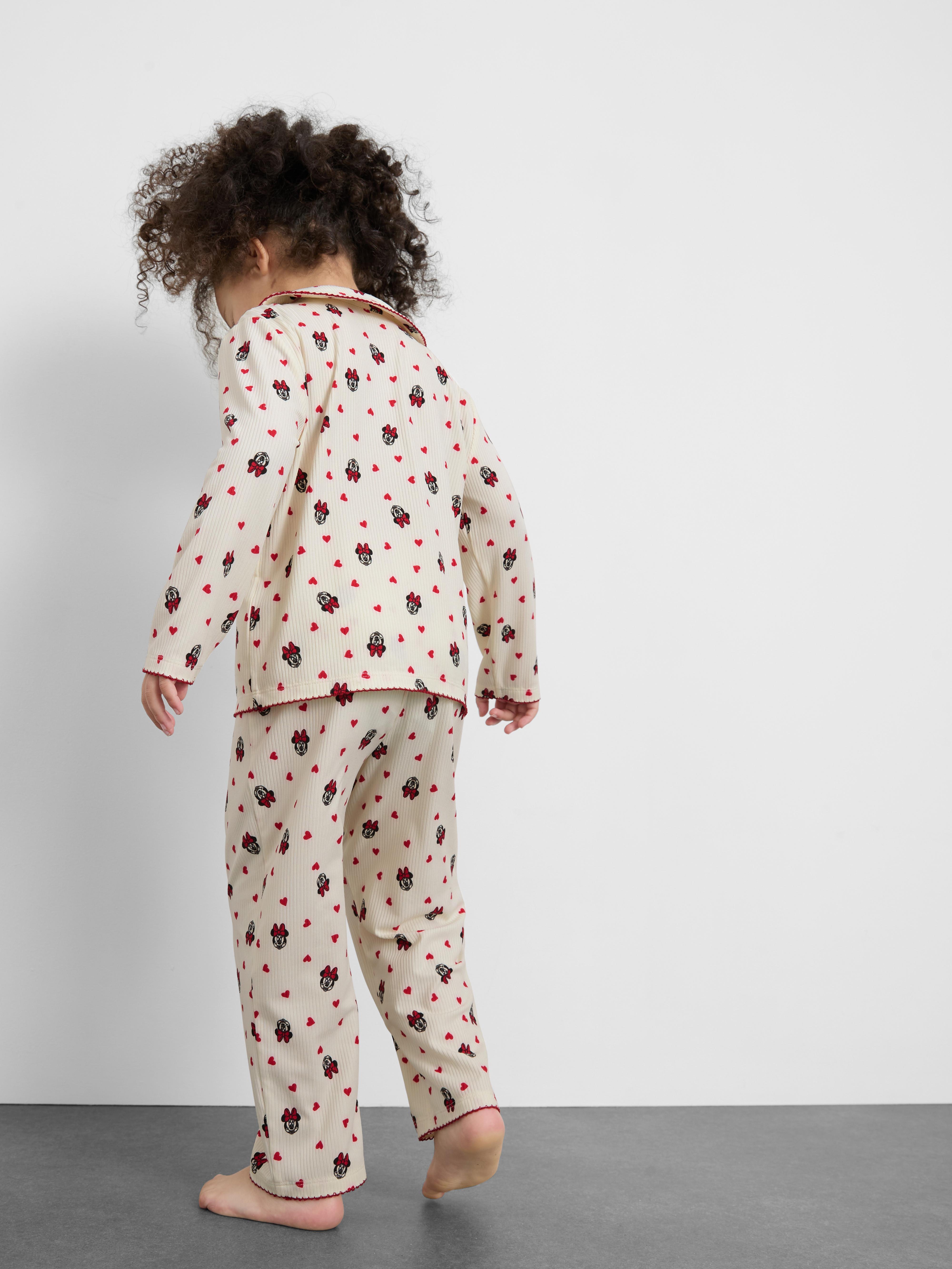 DISNEY Chemise De Nuit Fille MINNIE Bleu Rayures Pyjama Taille 4-5 Ou 5