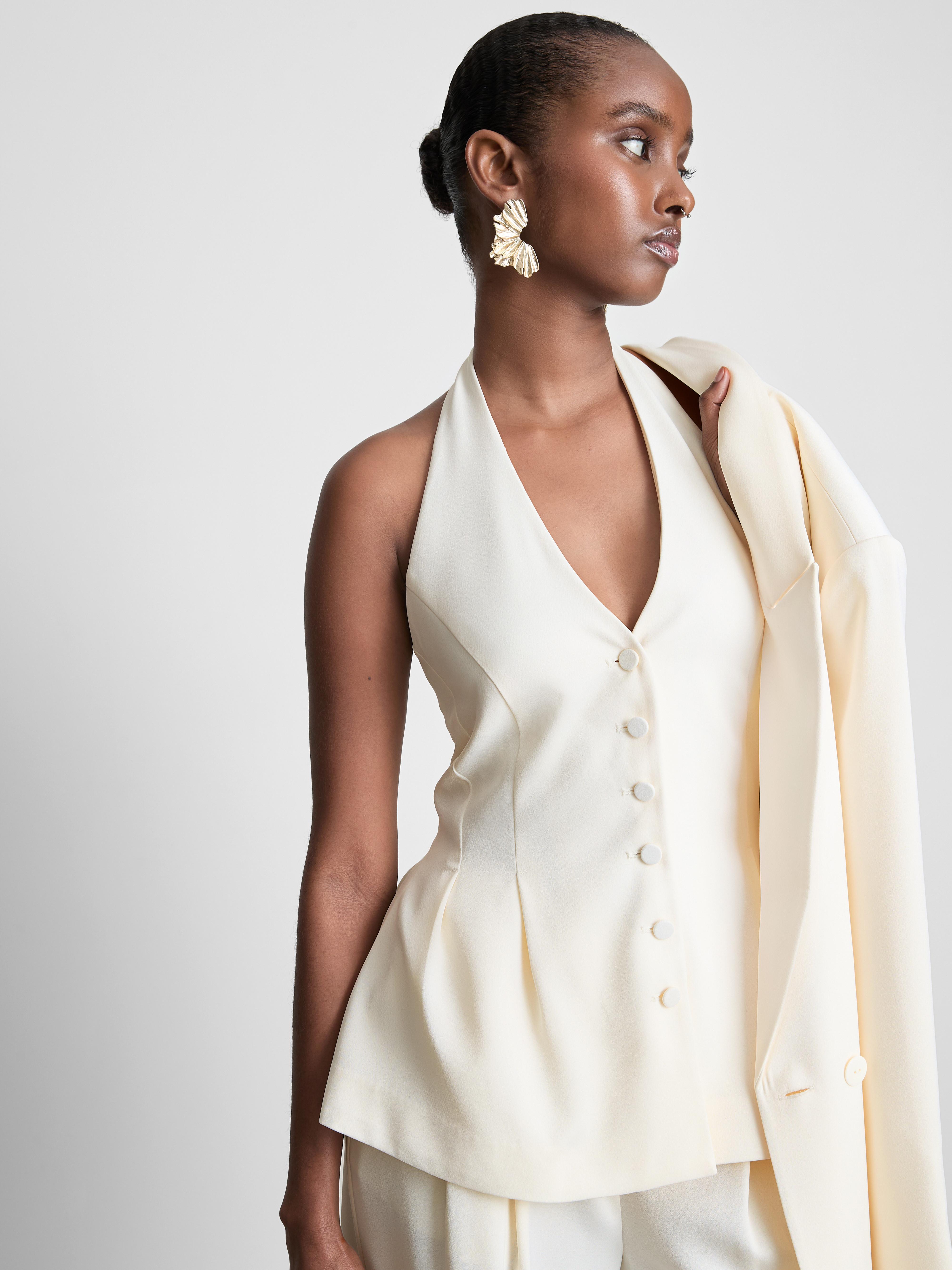 Satin Halterneck Waistcoat