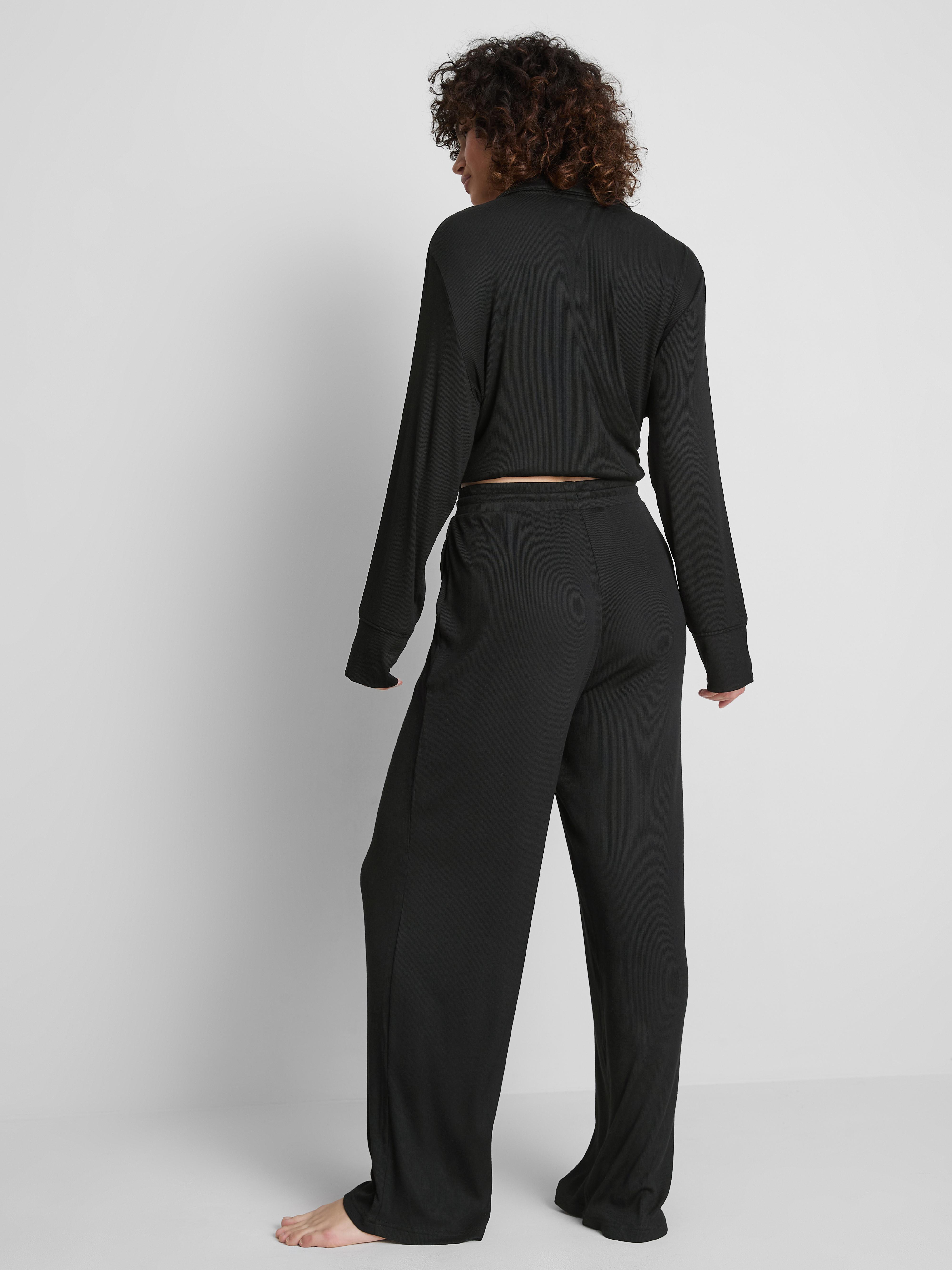 Ribbed Pajama Bottoms