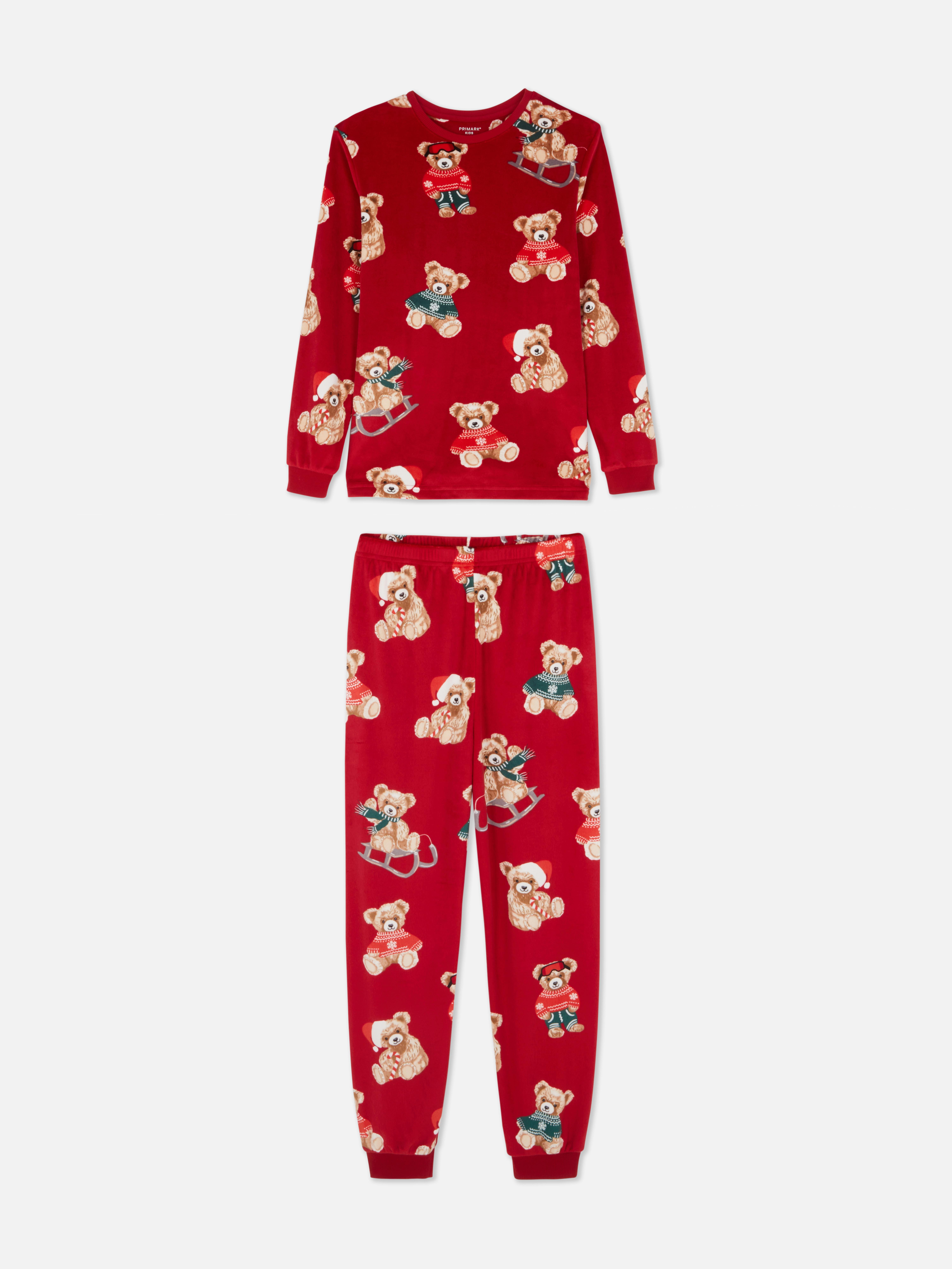 1.5-15yrs | Kid's Red Bear Family Christmas Pyjamas