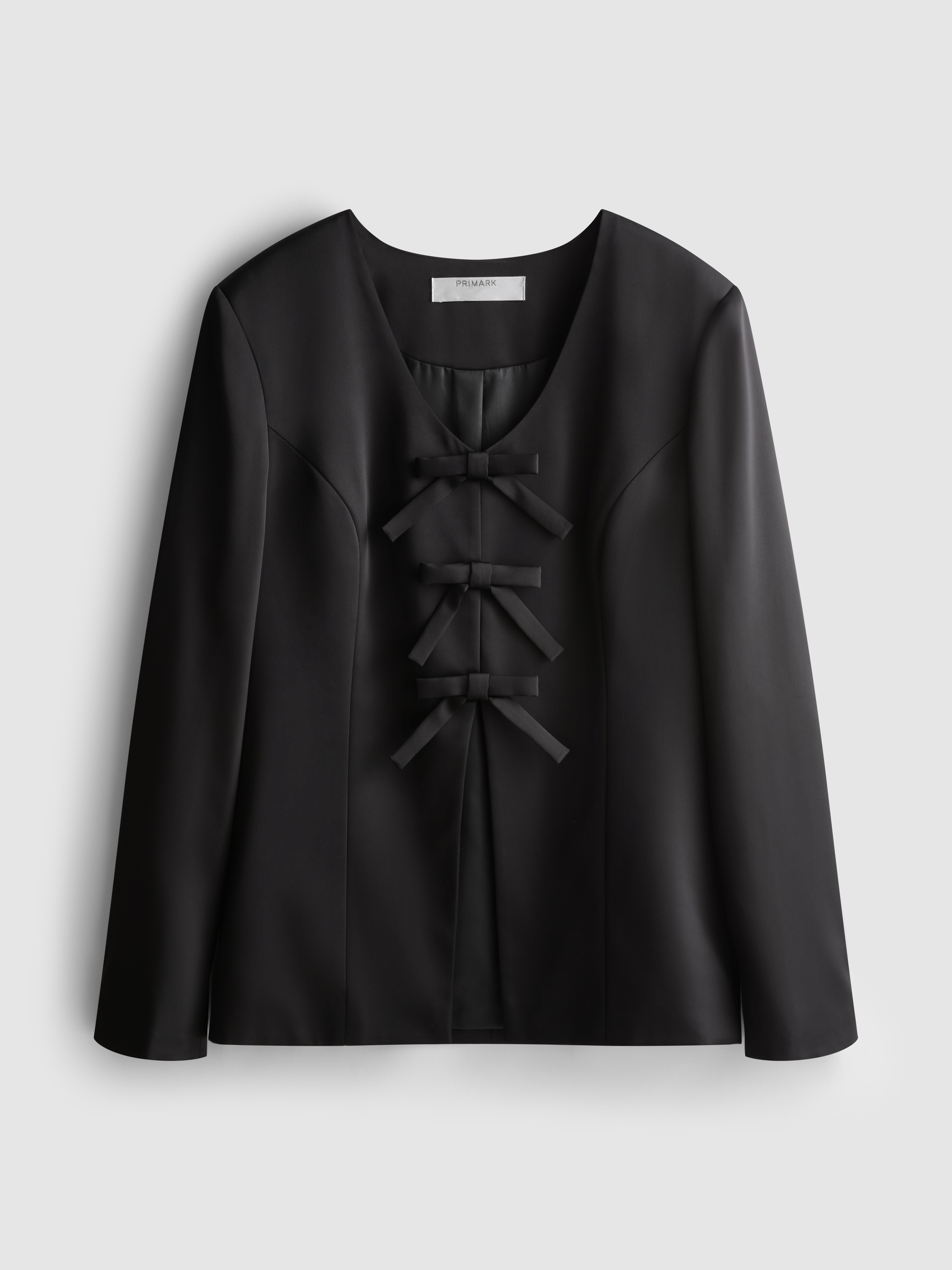 Satin Bow Blazer