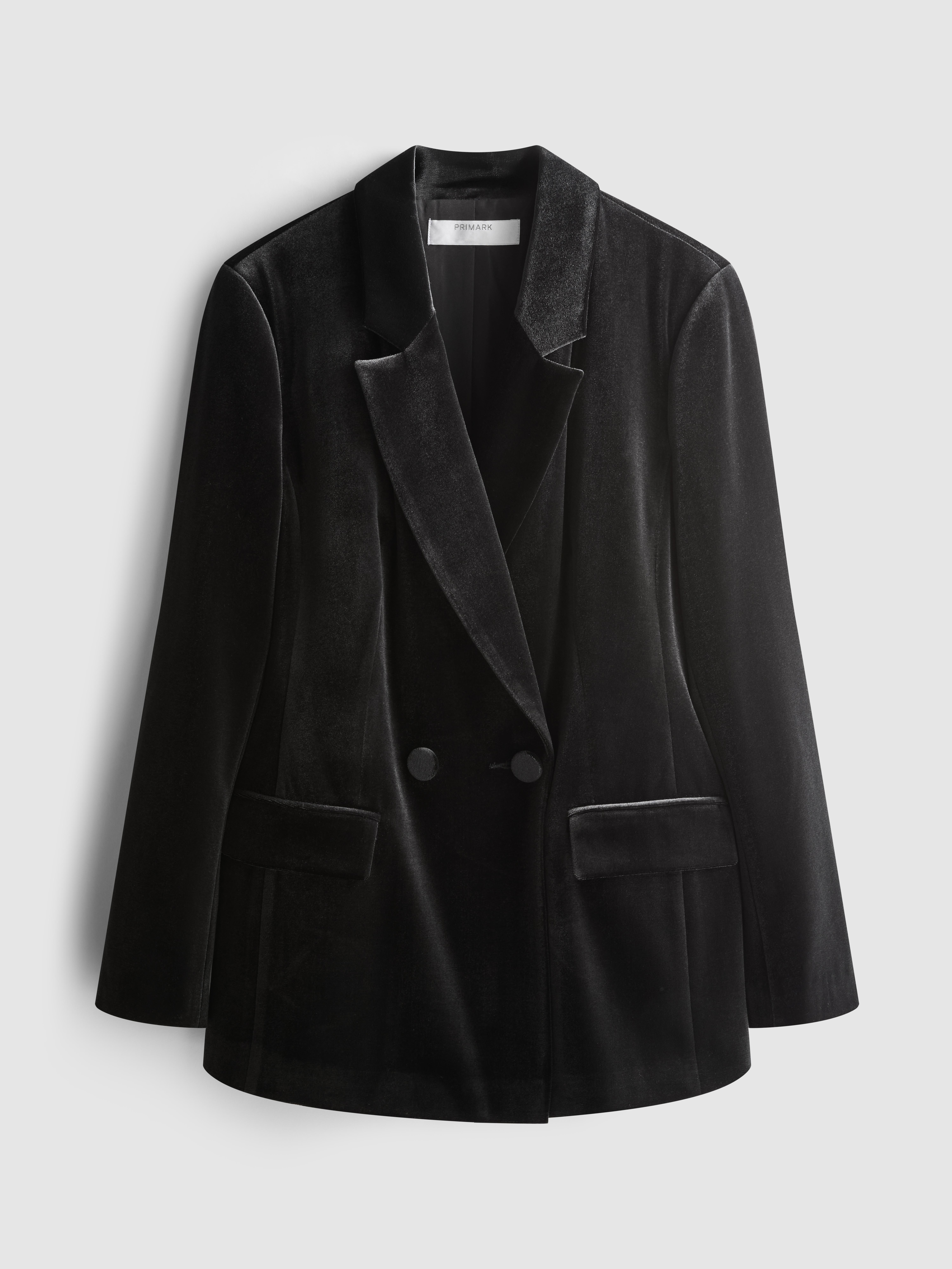 Double Breasted Velvet Blazer