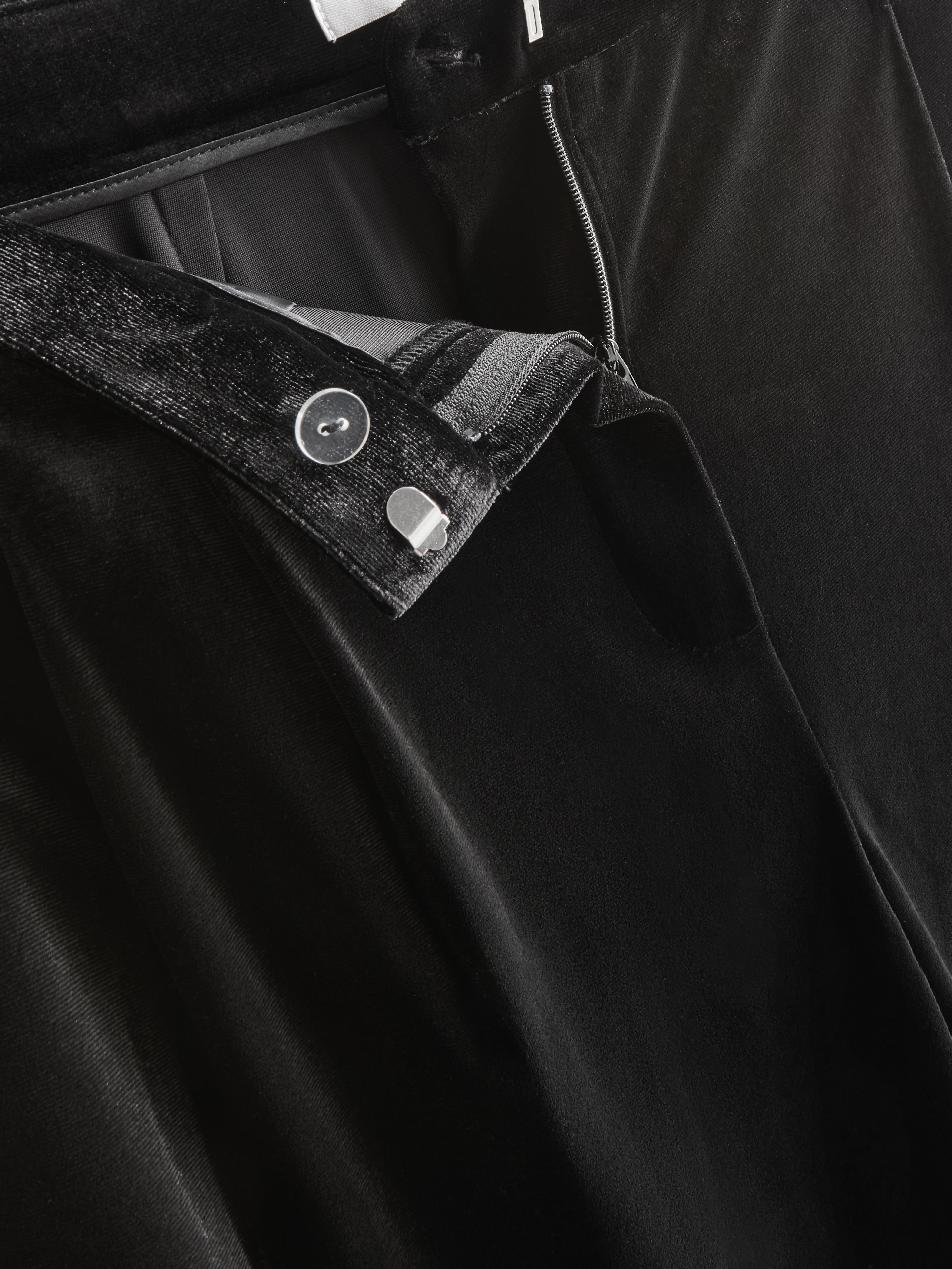 Wide Leg Velvet Trousers