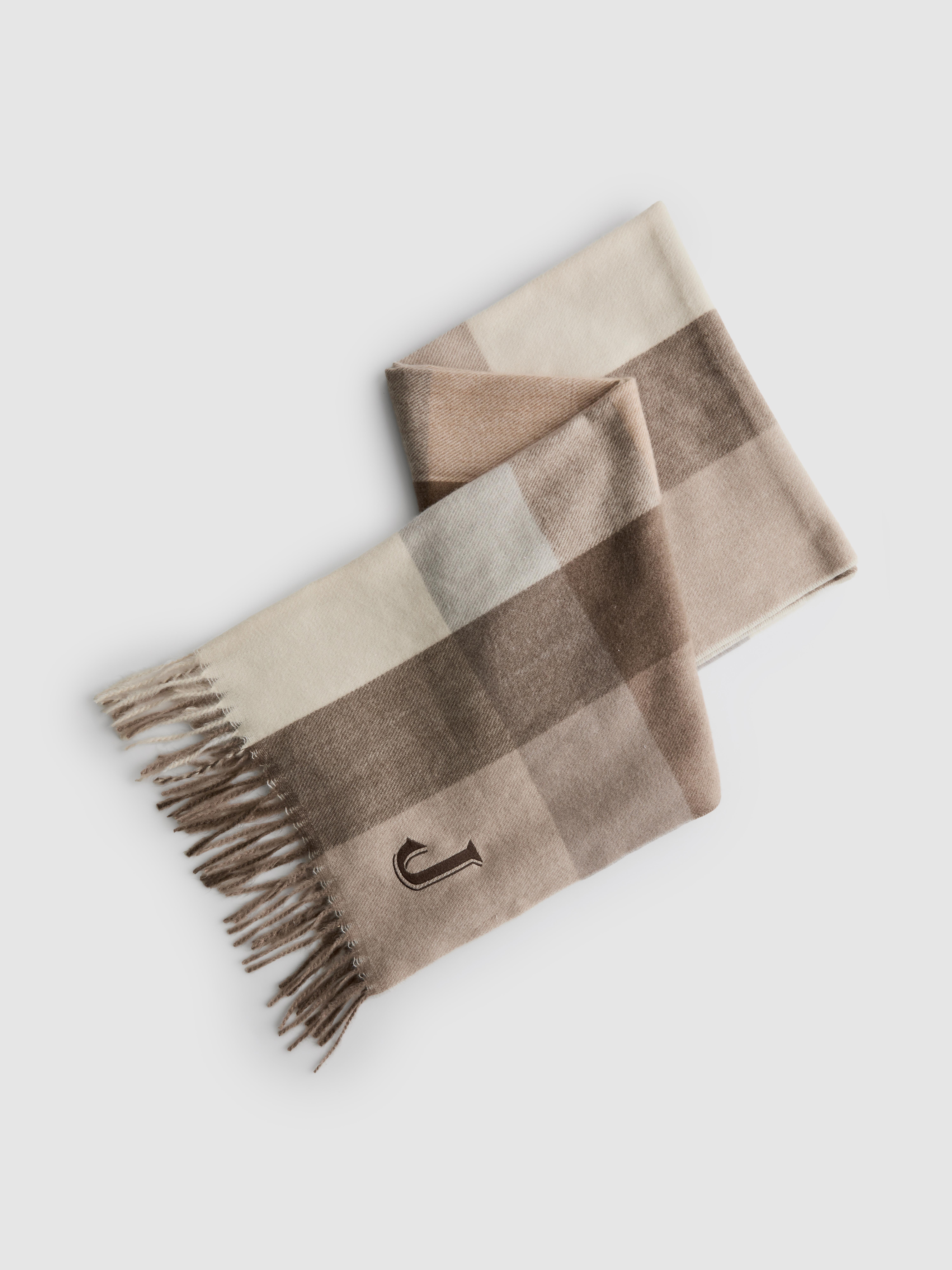 Tassel Initial Scarf