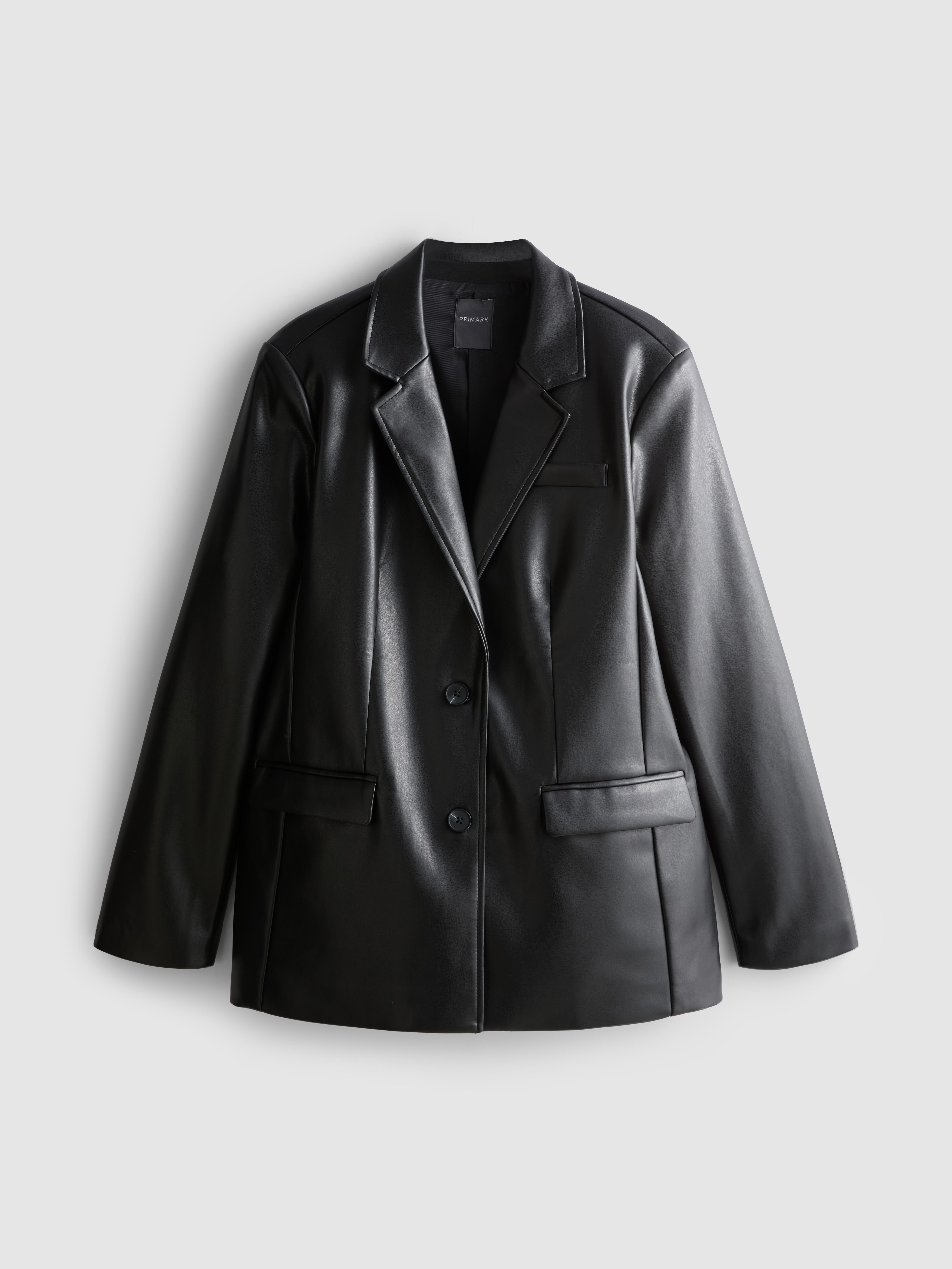 Single Breasted PU Blazer