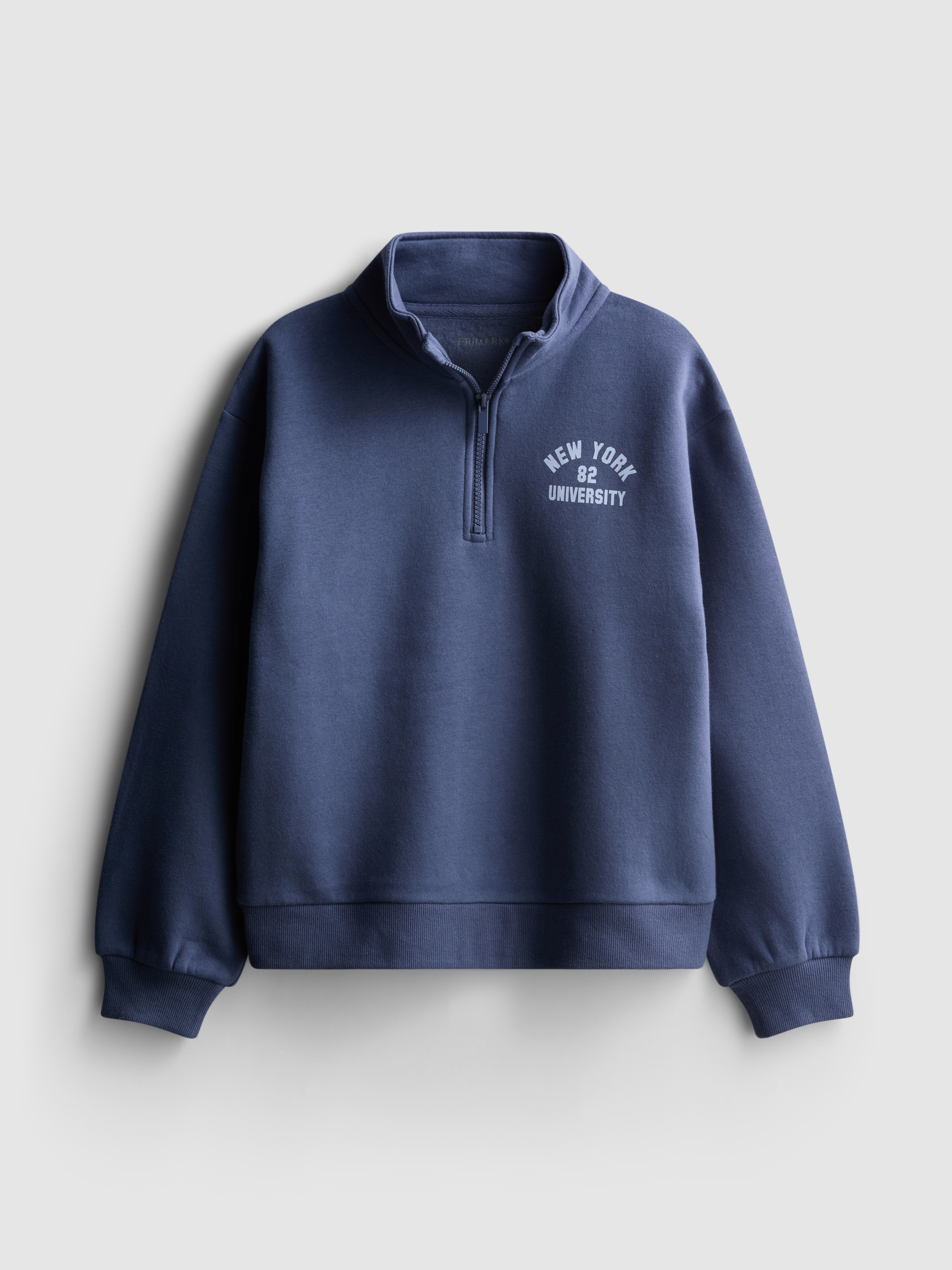 7-15yrs | Half-Zip Funnel Neck Sweatshirt