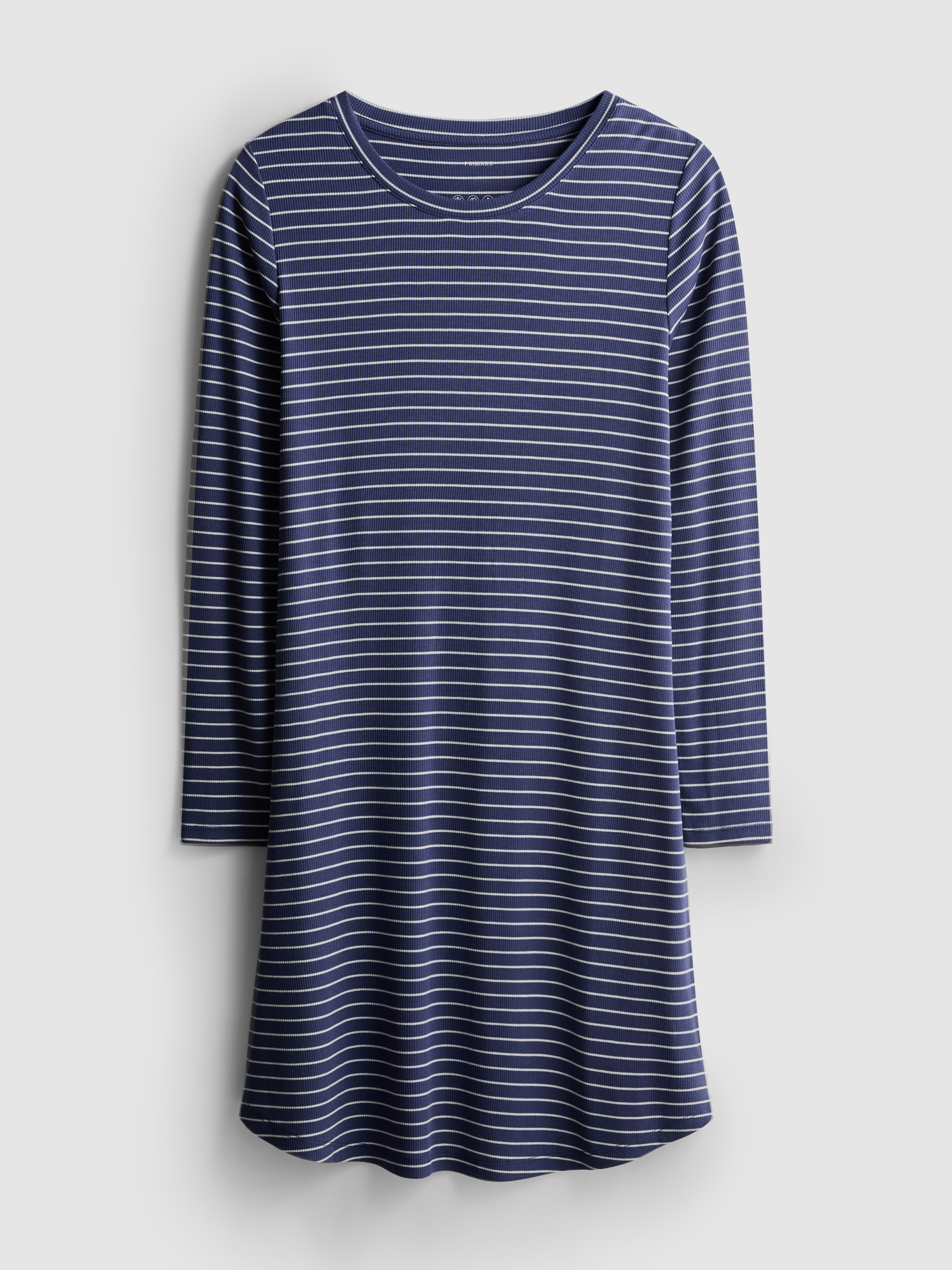 Chemise de nuit en modal mélangé à rayures