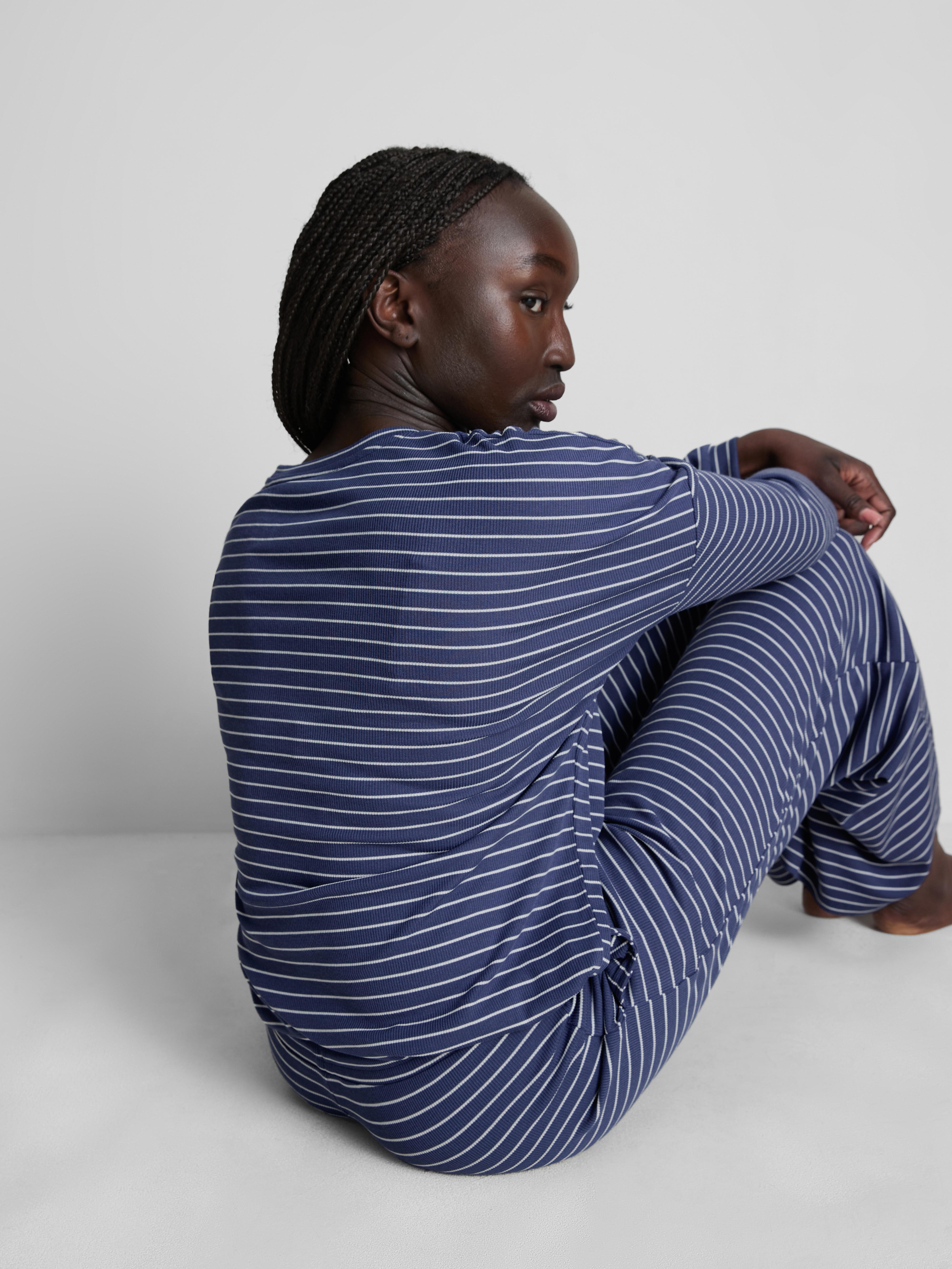 Top de pijama en mezcla de modal a rayas