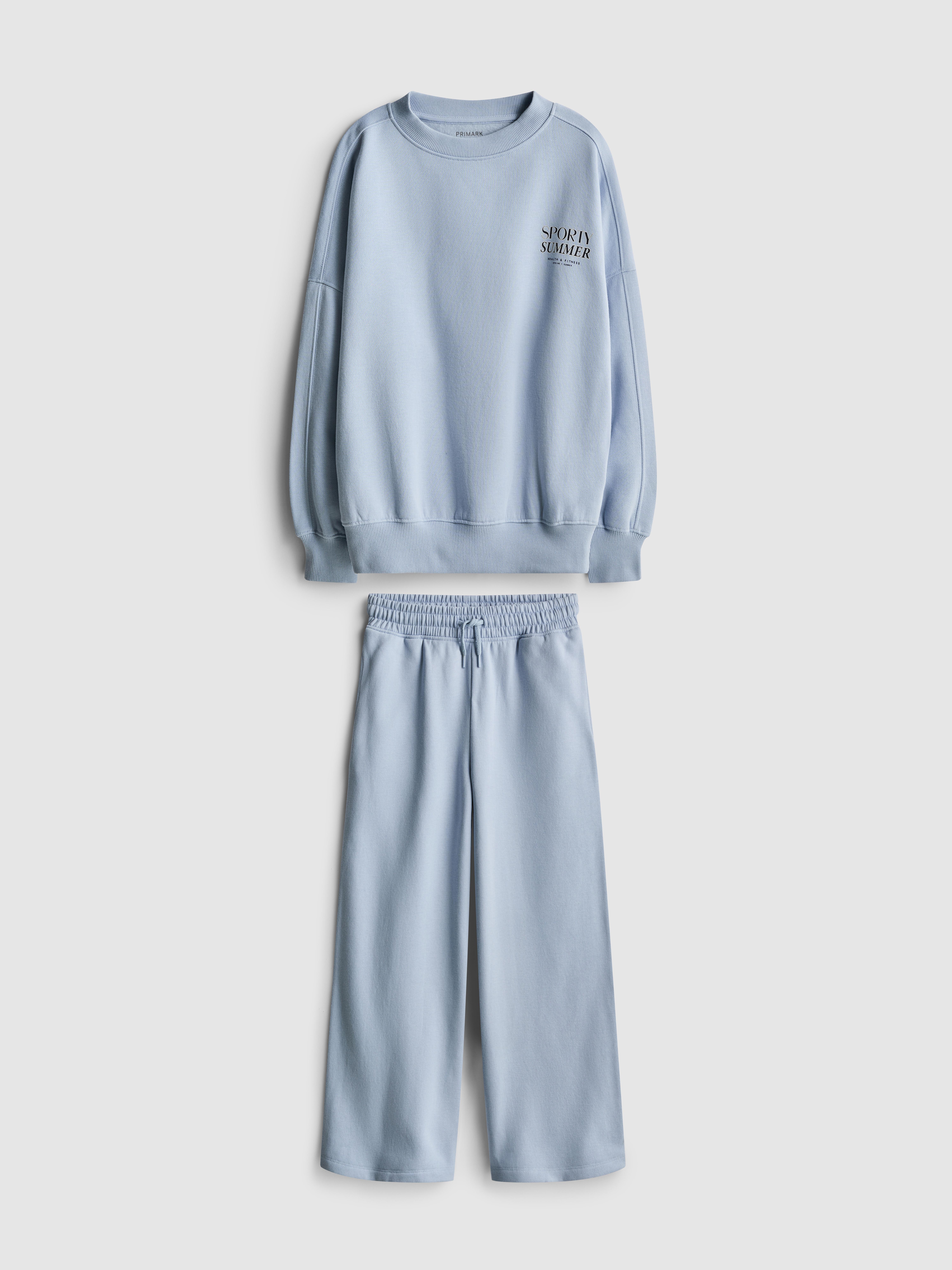 7-15yrs | Sweatshirt and Wide Leg Joggers Set
