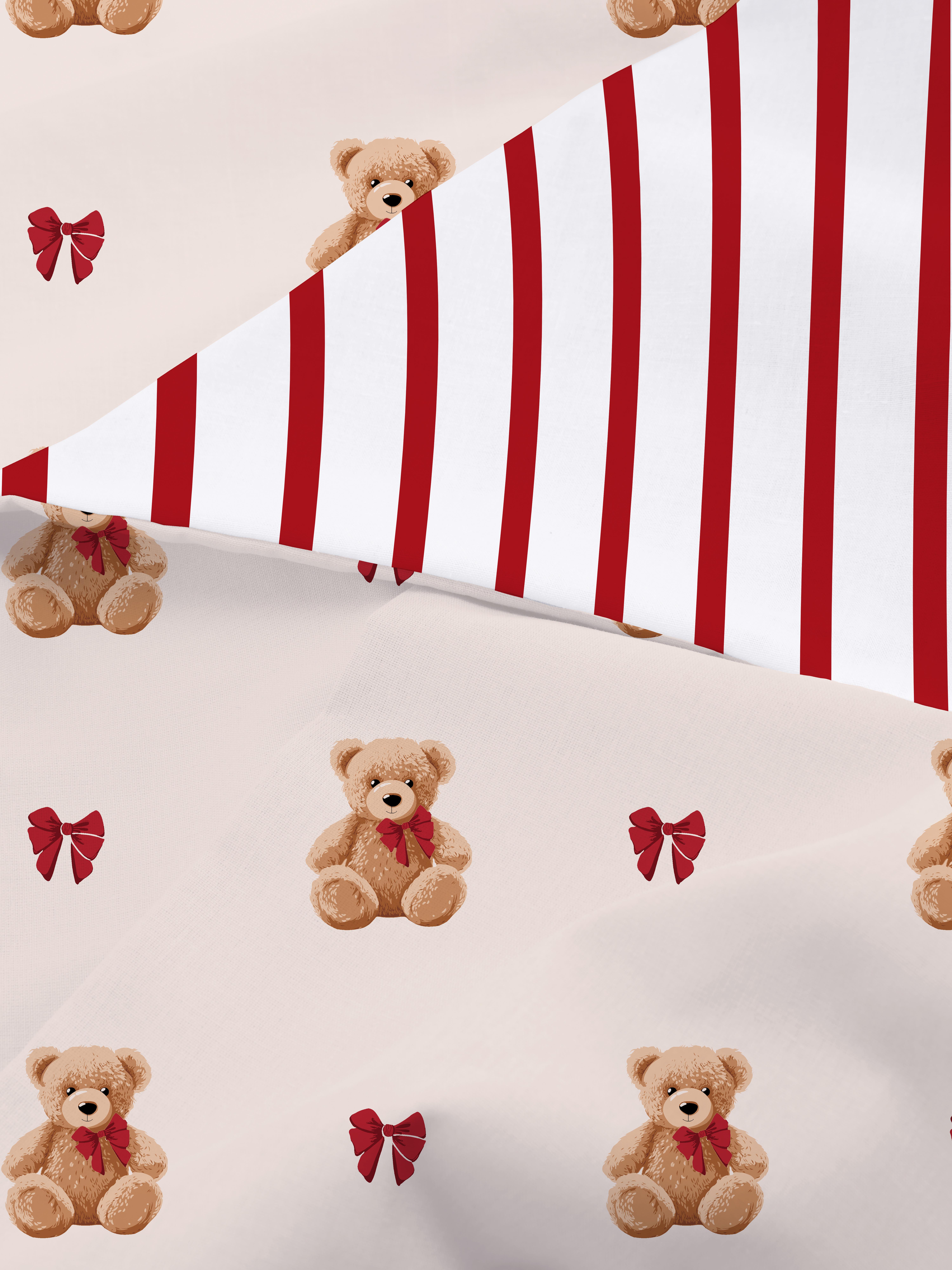 Bear And Stripe Super King Bedding Set