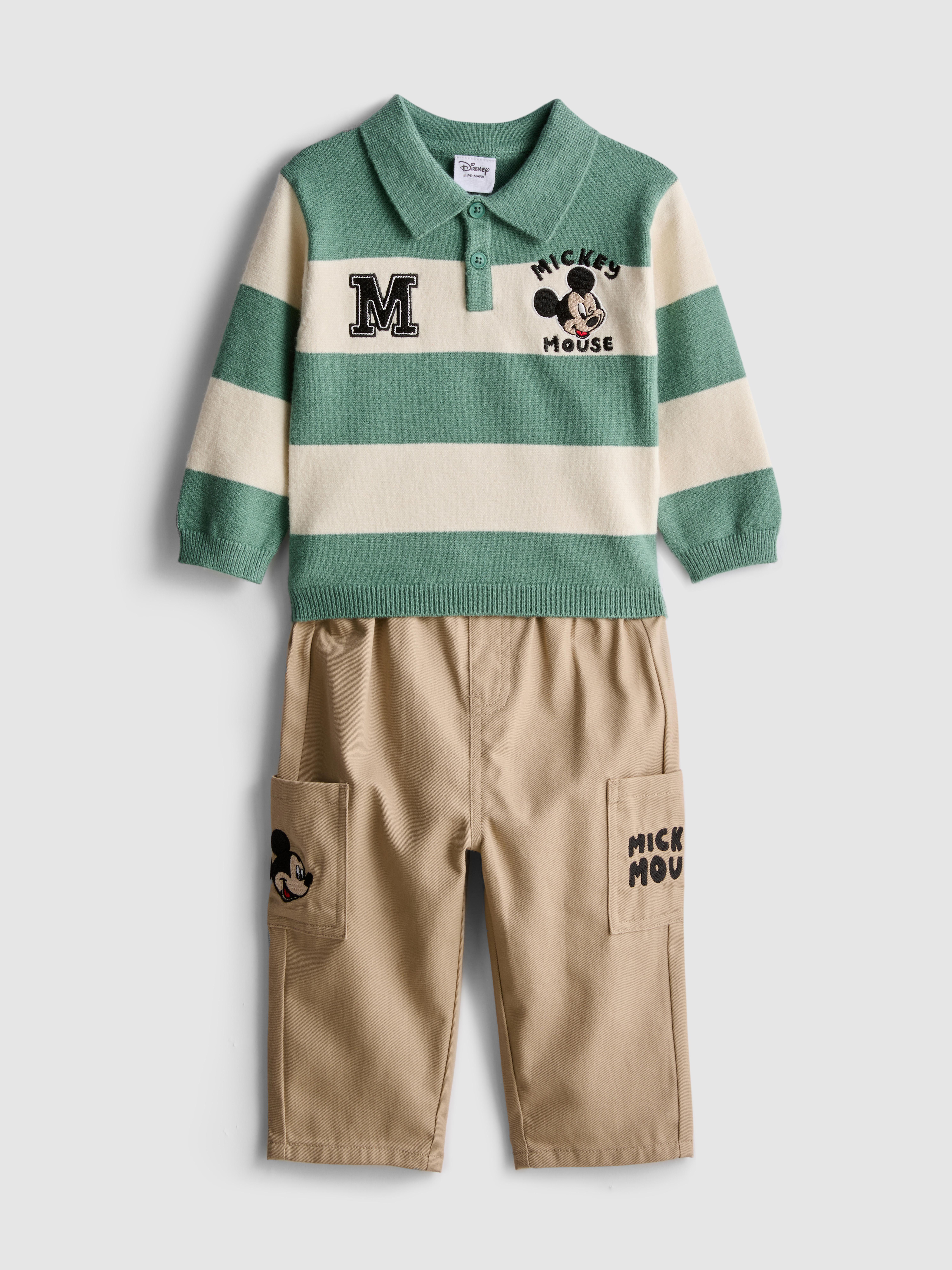 0-36 mois | Polo de rugby et pantalon cargo Disney Mickey Mouse