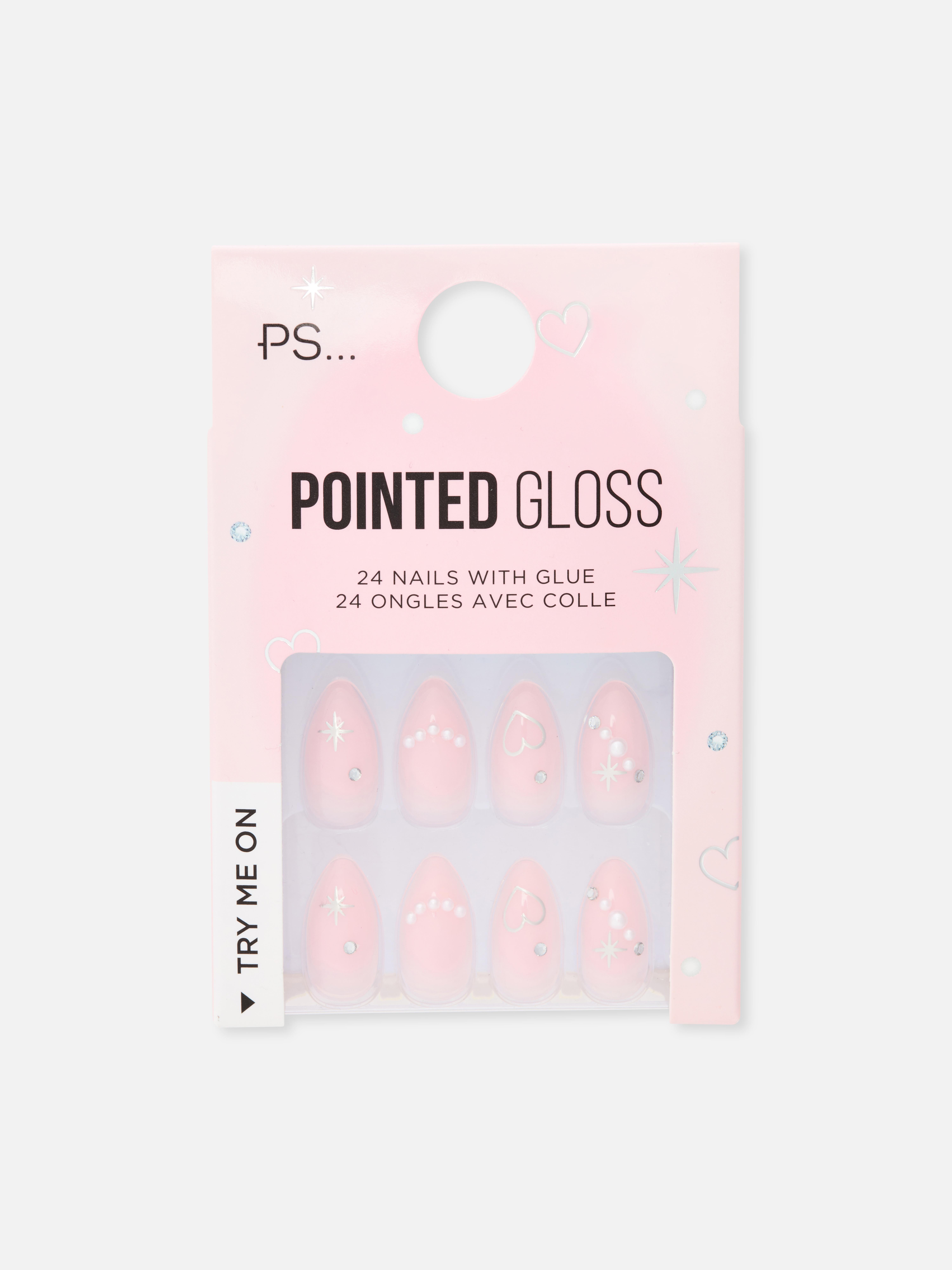 PS... Puntige glanzende kunstnagels
