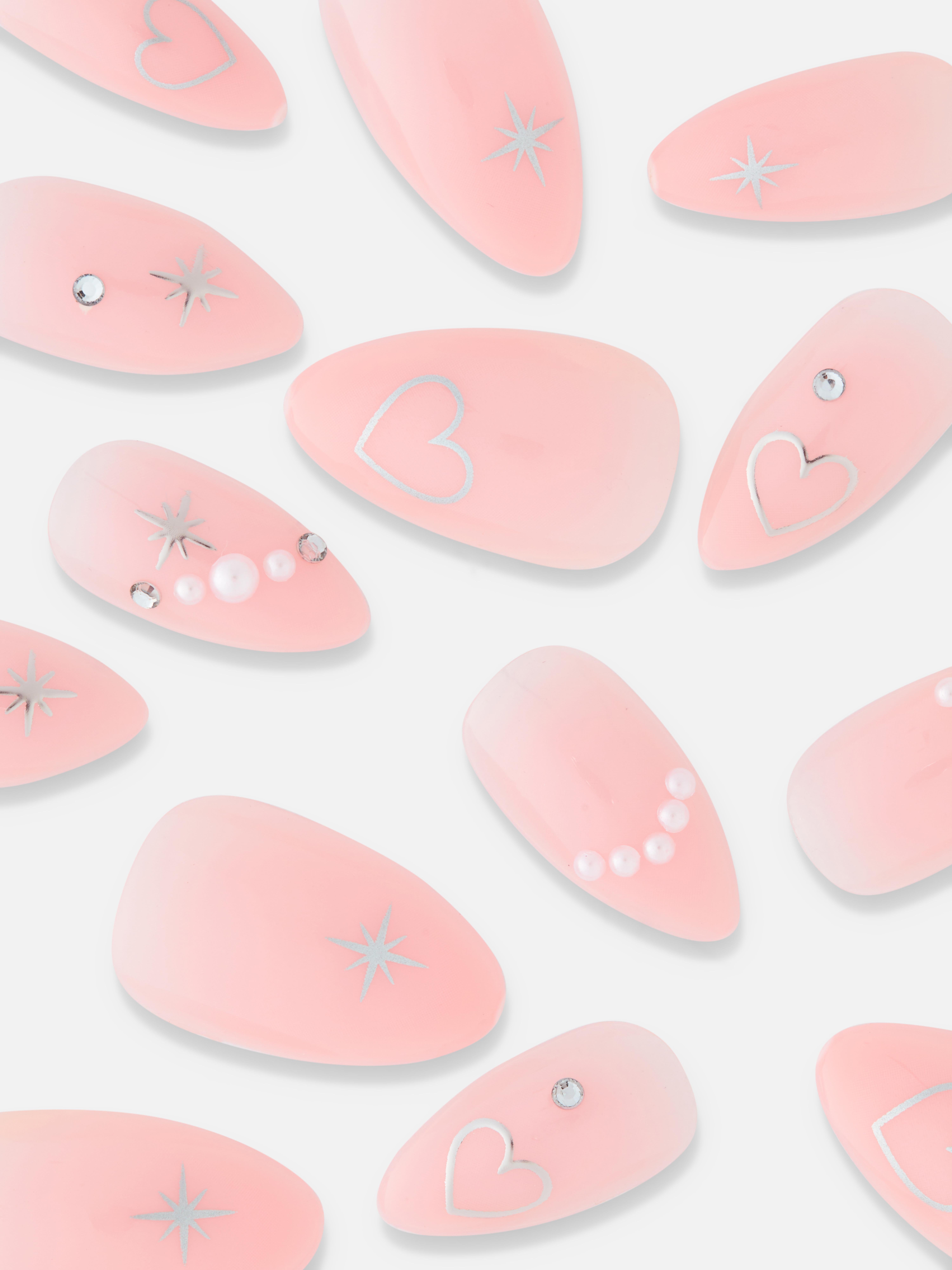 PS... Puntige glanzende kunstnagels