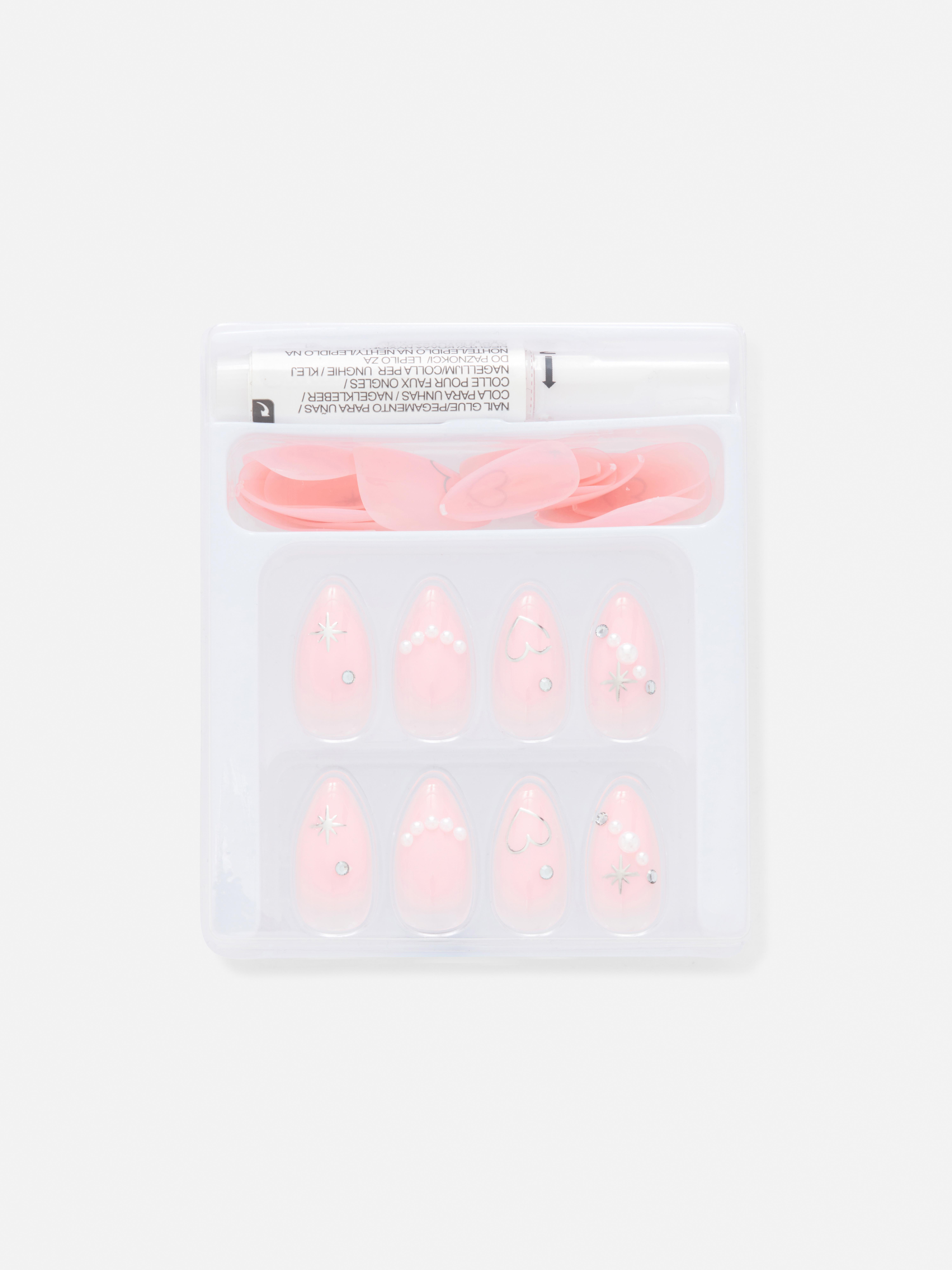 PS... Puntige glanzende kunstnagels