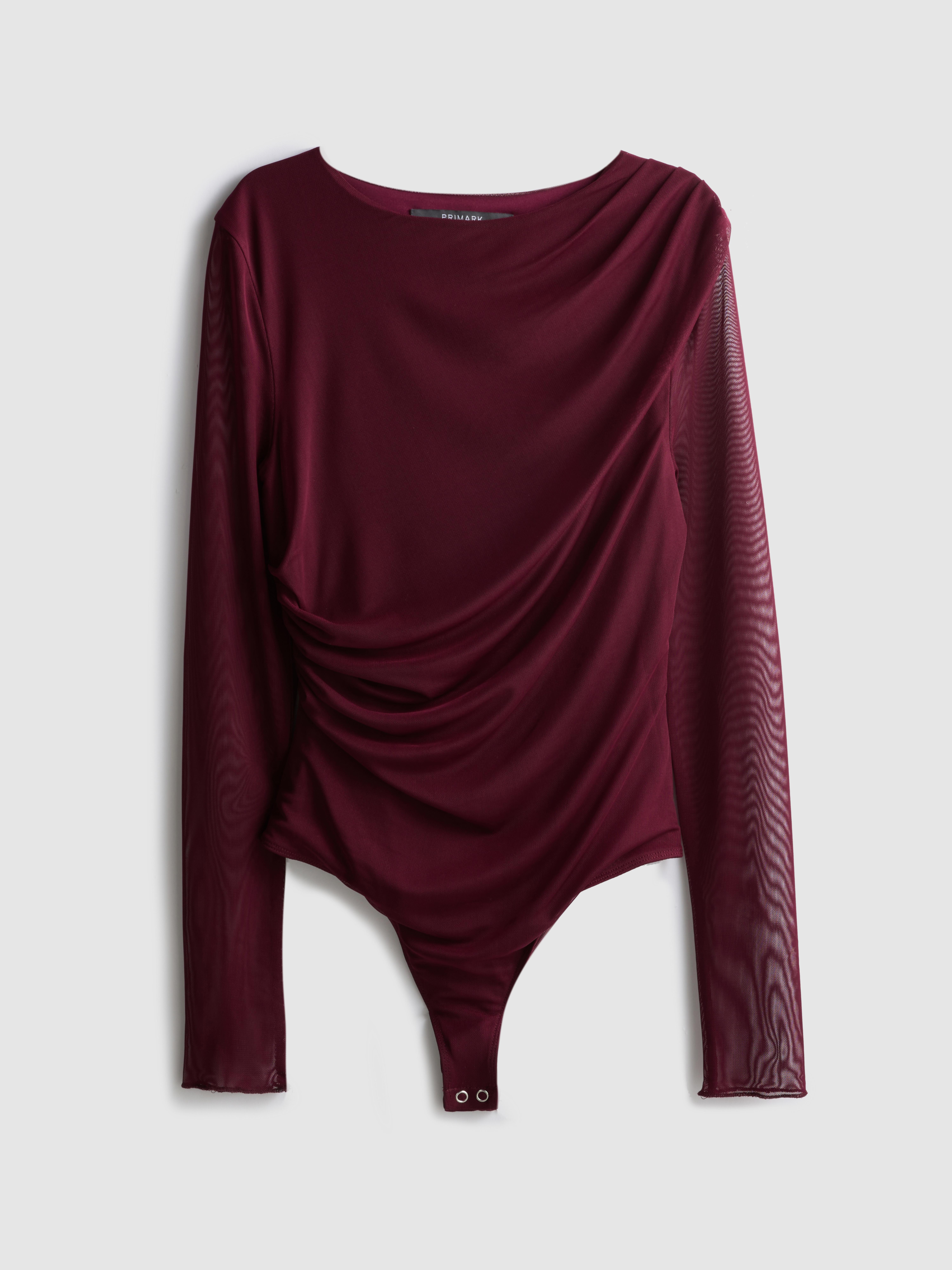 Ruched Mesh Bodysuit