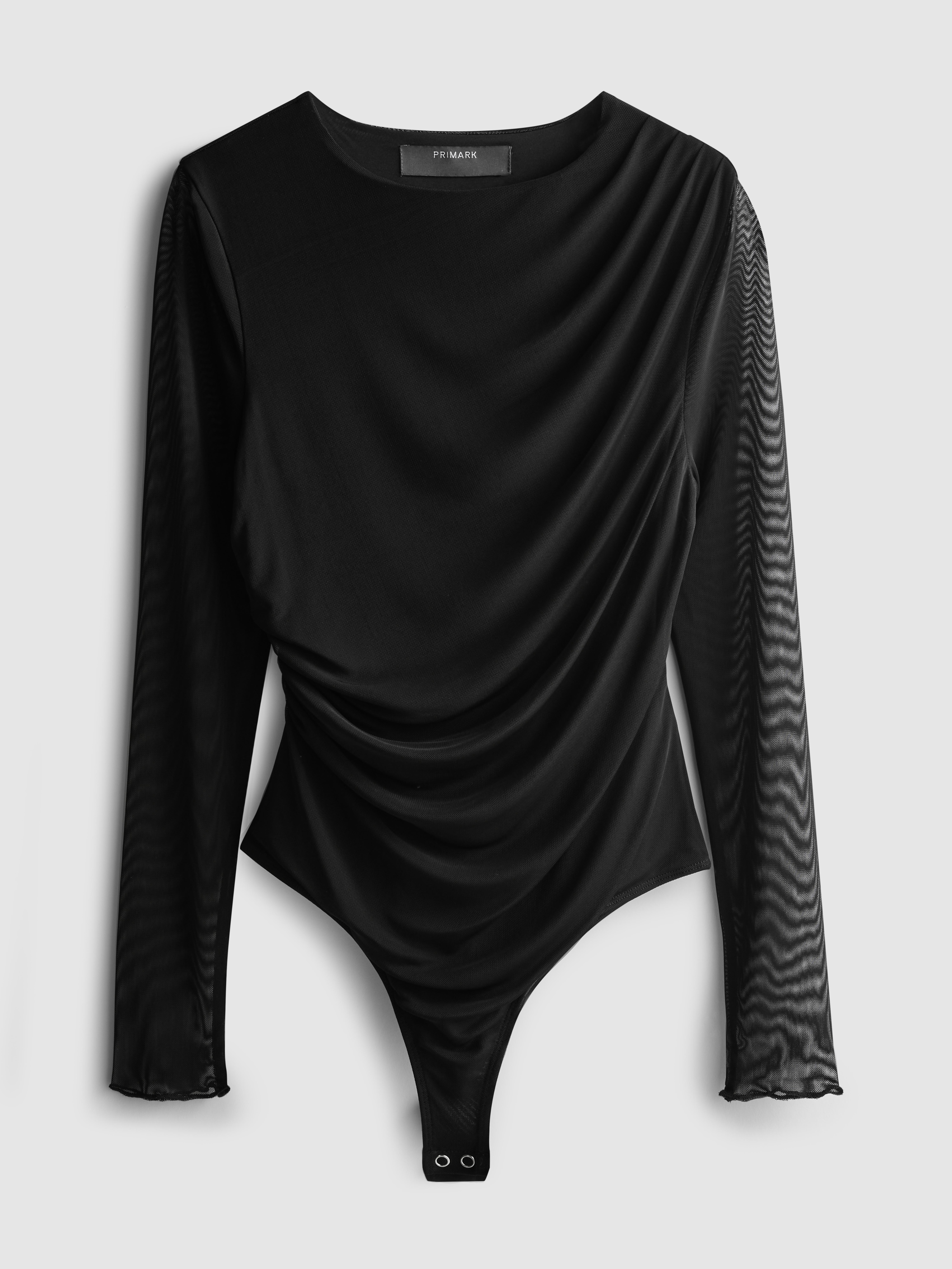 Ruched Mesh Bodysuit
